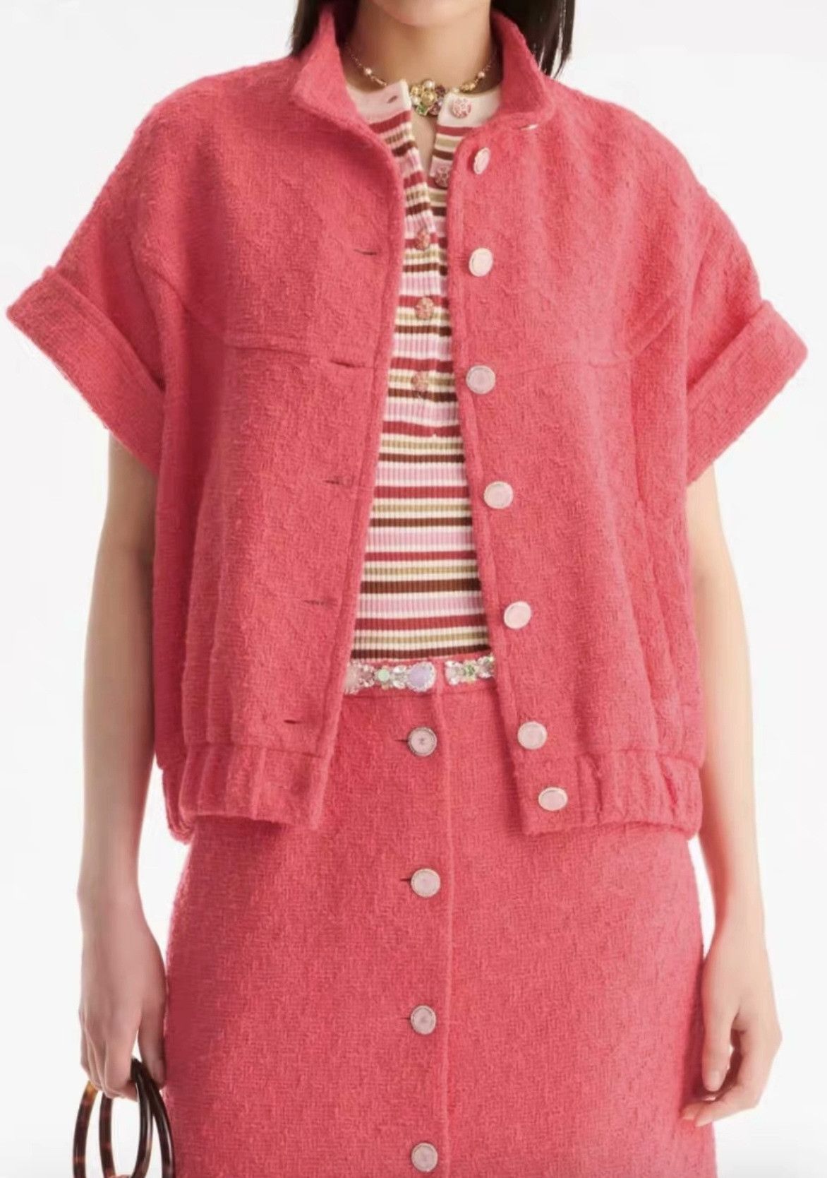 Chanel Chanel 26C Resort Red Stand Collar Vest Size S / US 4 / IT 40 - 9 Thumbnail