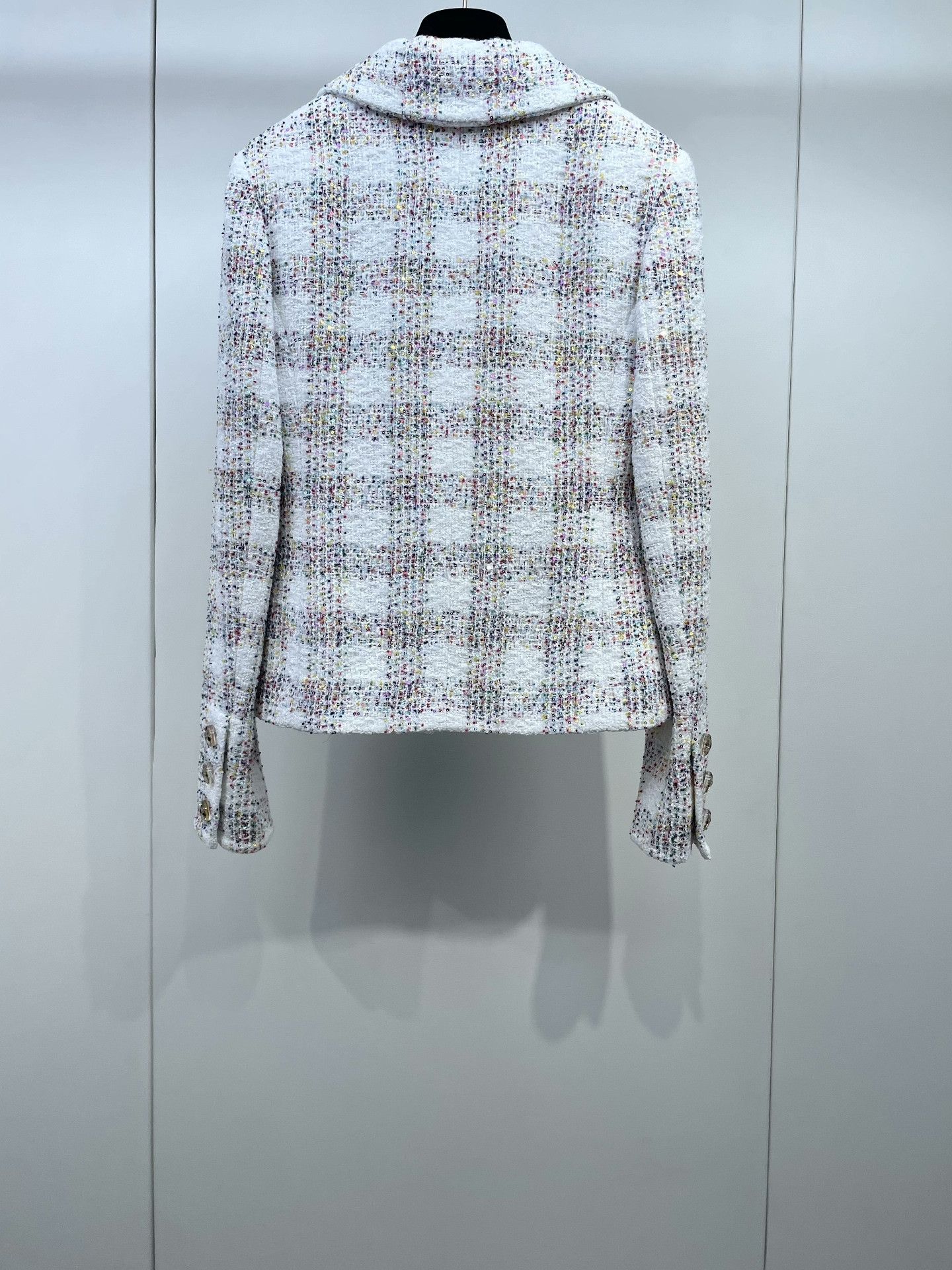 Chanel Chanel 24S Sequin Plaid Jacket Size XXS / US 00 / IT 34 - 2 Thumbnail