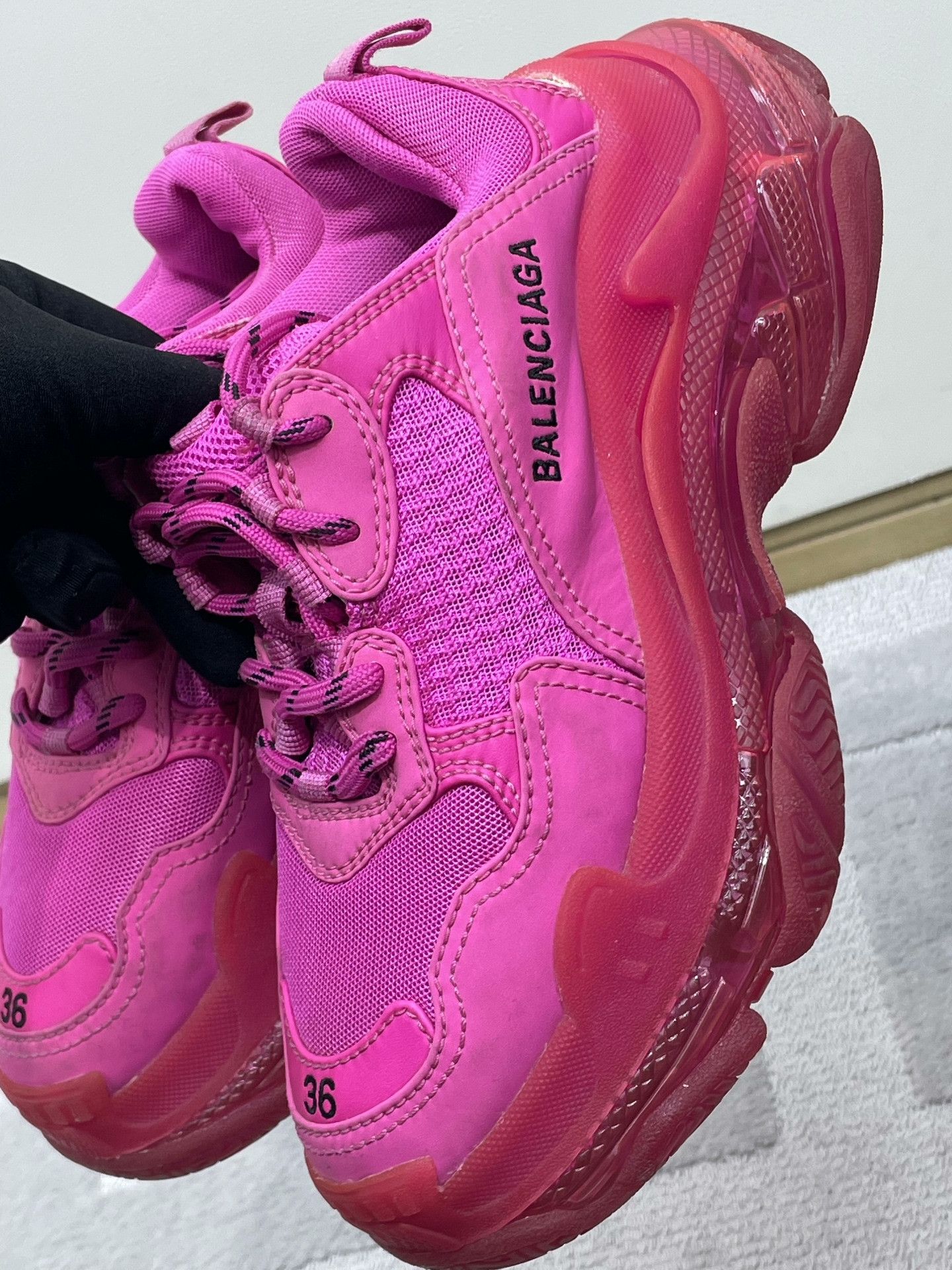 Balenciaga Balenciaga Limited Edition Pink Dad Shoes Size US 5 / IT 35 - 4 Thumbnail