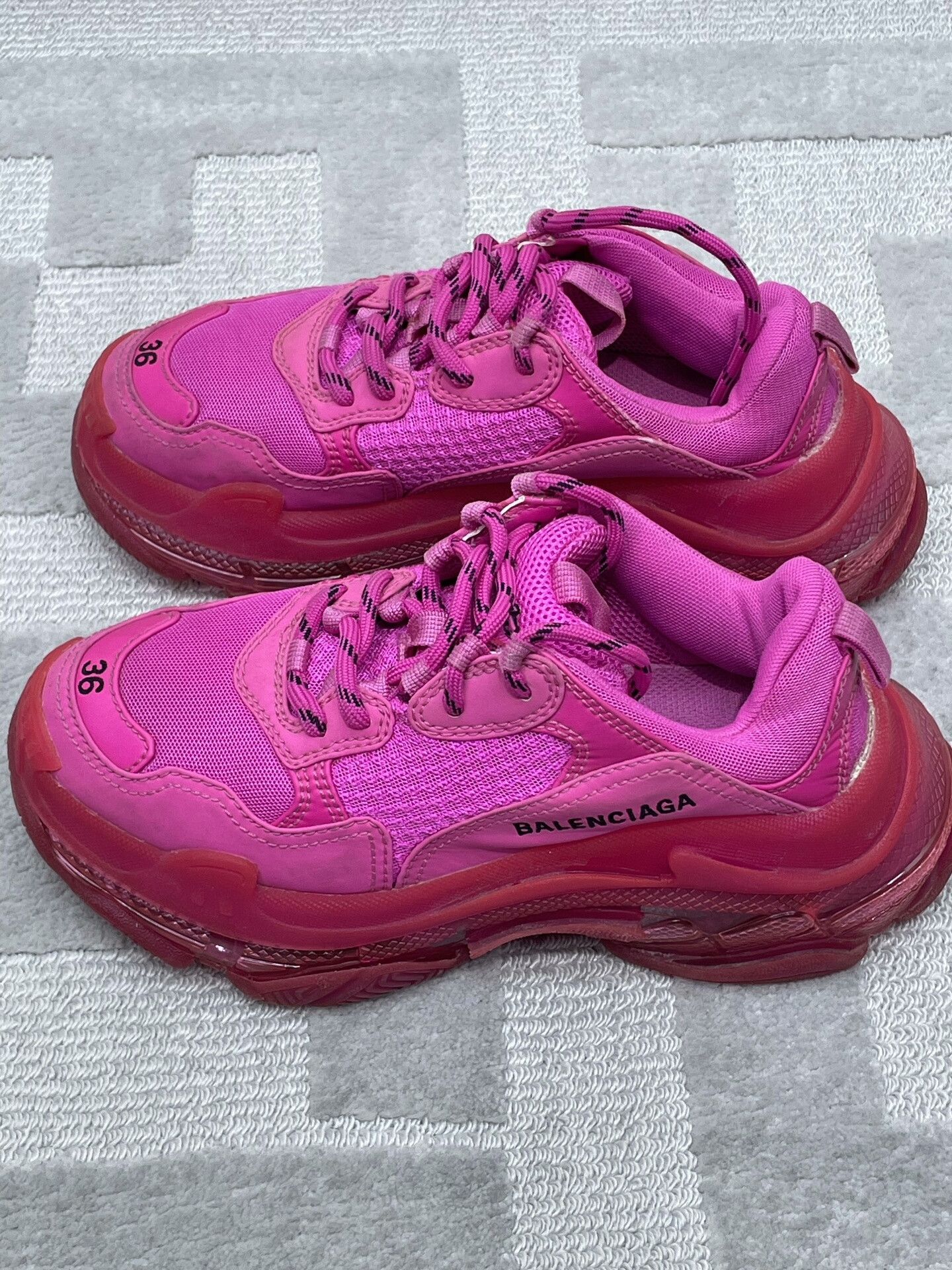 Balenciaga Balenciaga Limited Edition Pink Dad Shoes Size US 5 / IT 35 - 2 Thumbnail