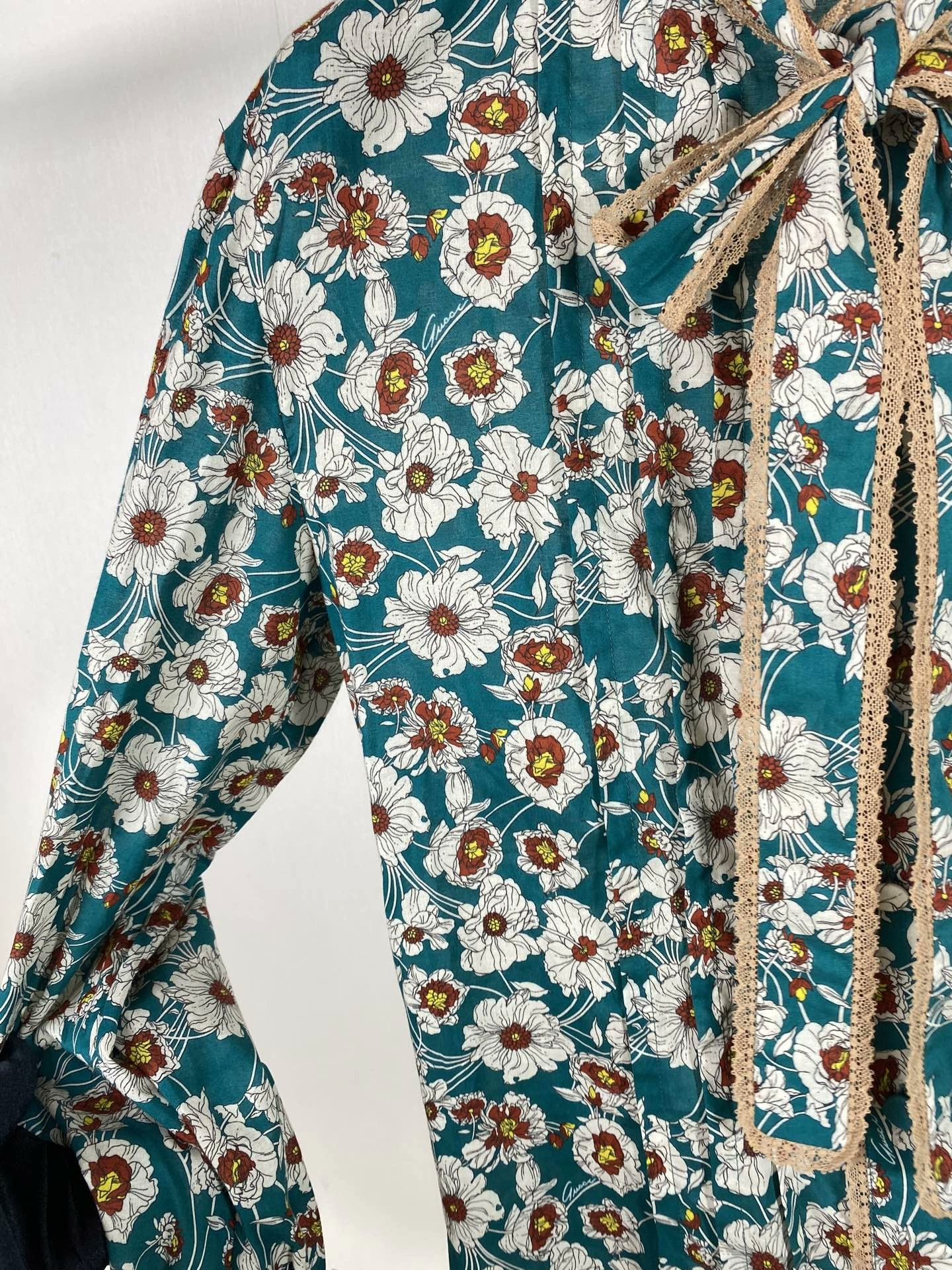 Gucci Gucci Floral Bow Shirt Size XS / US 0-2 / IT 36-38 - 7 Thumbnail
