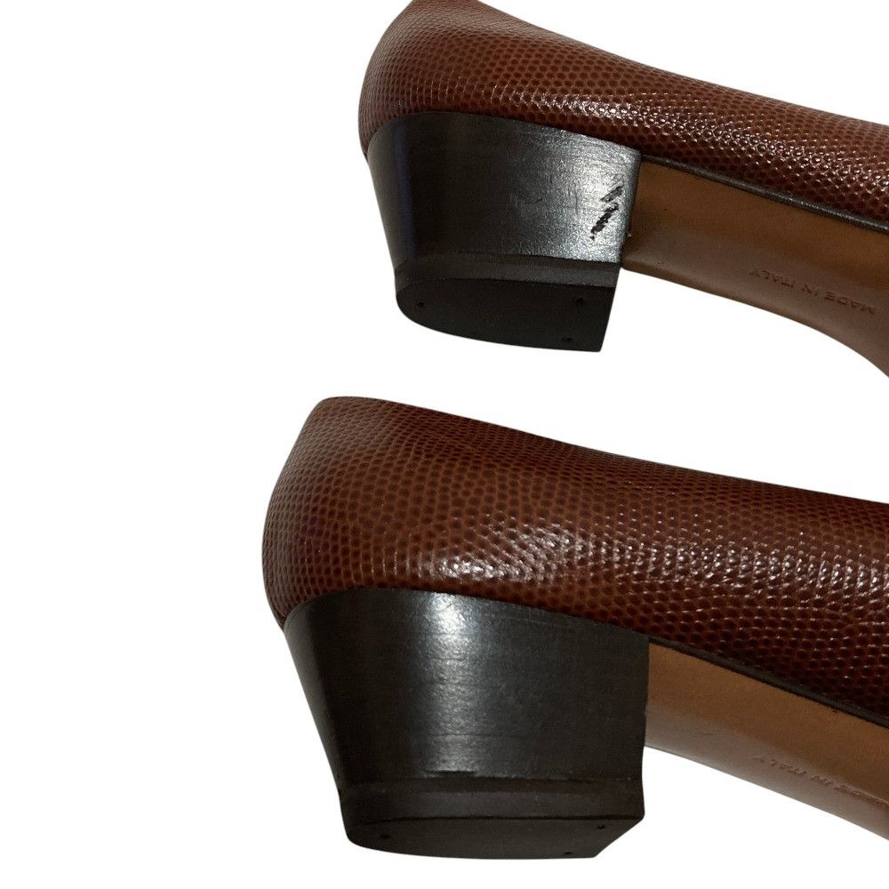 Salvatore Ferragamo Salvatore Ferragamo Salvatore Ferragamo Embossed Leather Pumps Leather Shoes DUTY FREE for USA Size ONE SIZE - 19 Thumbnail