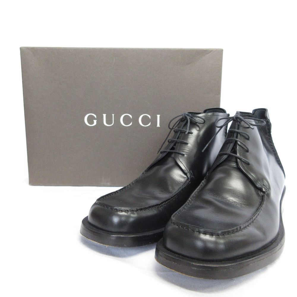 Gucci Gucci Gucci Leather Chukka Boots Leather Shoes 1140148 DUTY FREE for USA Size ONE SIZE - 10 Thumbnail