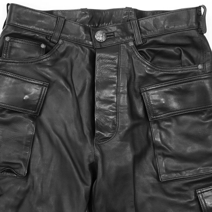 Chrome Hearts Chrome Hearts Chrome Hearts Leather Pants Leather Bottoms DUTY FREE for USA Size ONE SIZE - 2 Thumbnail