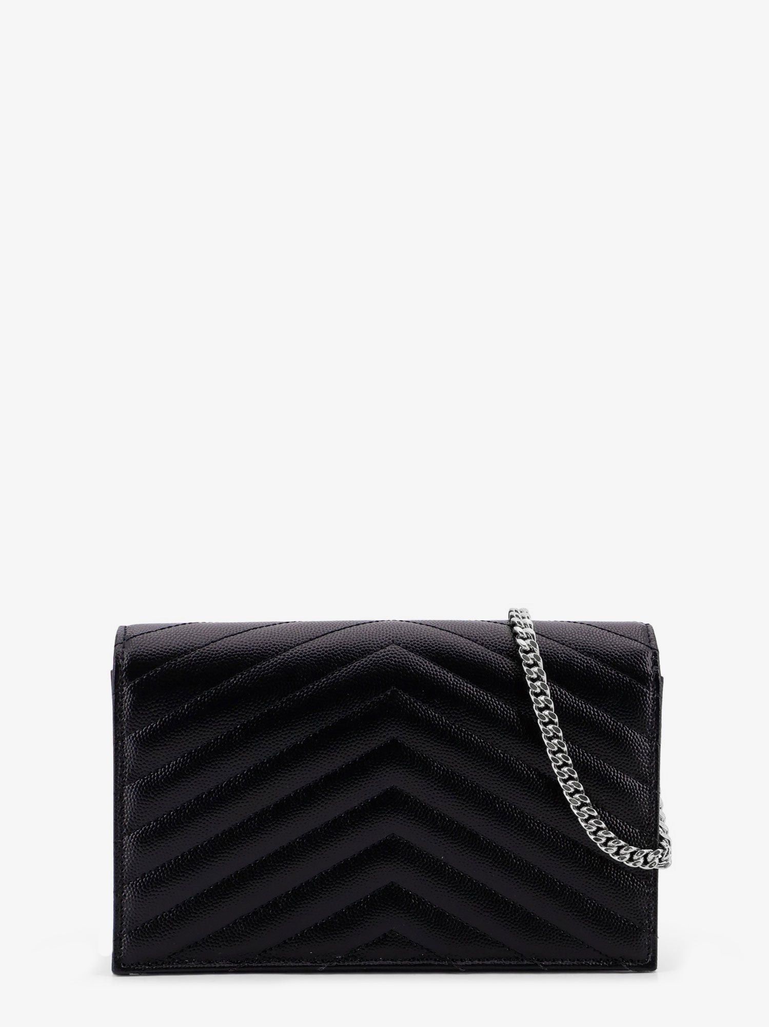 Saint Laurent Paris Envelope Leather Wallet Crossbody Bag With Chain Shoulder Strap Size ONE SIZE - 2 Thumbnail