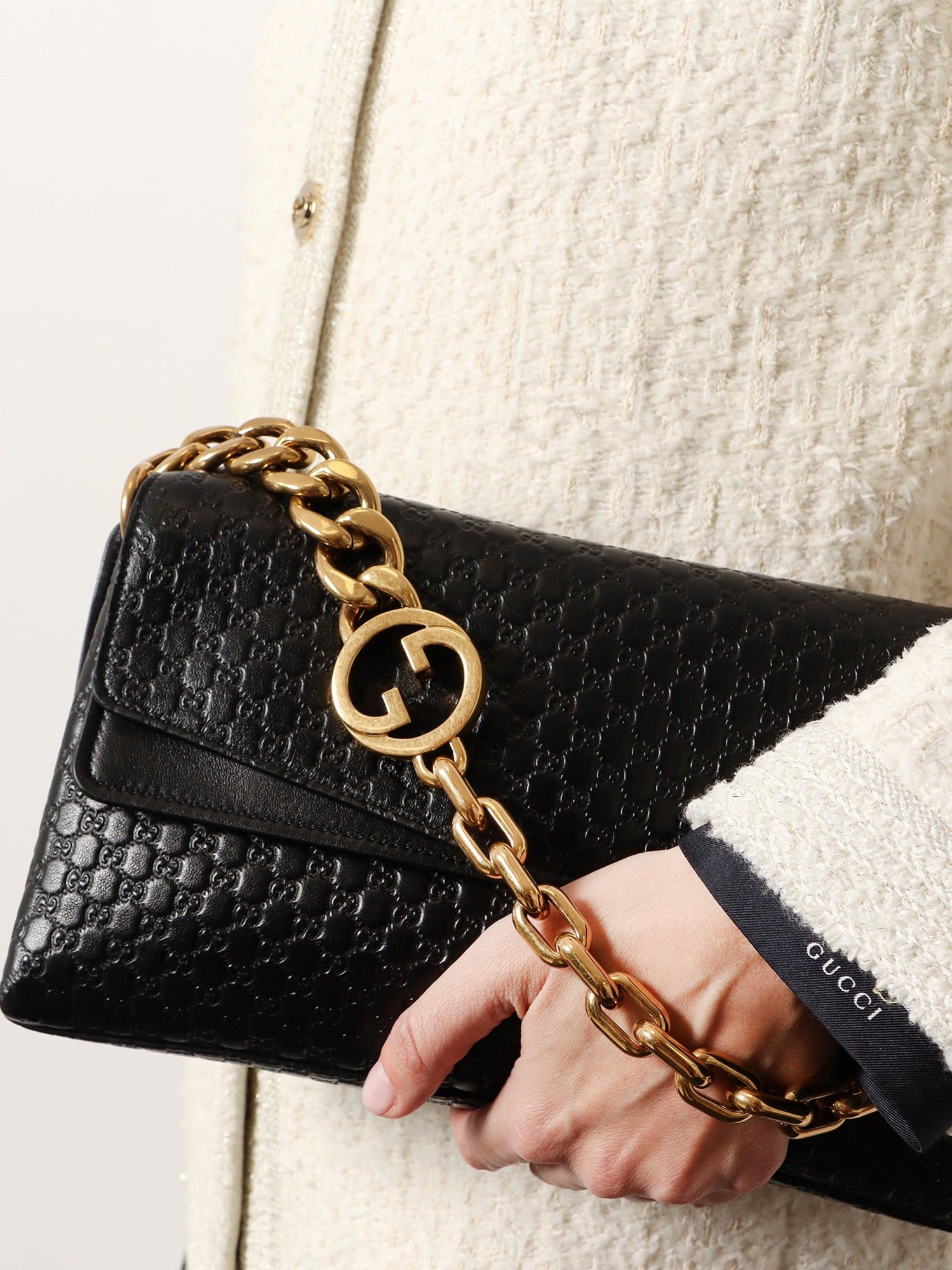Gucci Leather Crossbody Bag With Embossed Gg Motif Size ONE SIZE - 5 Thumbnail