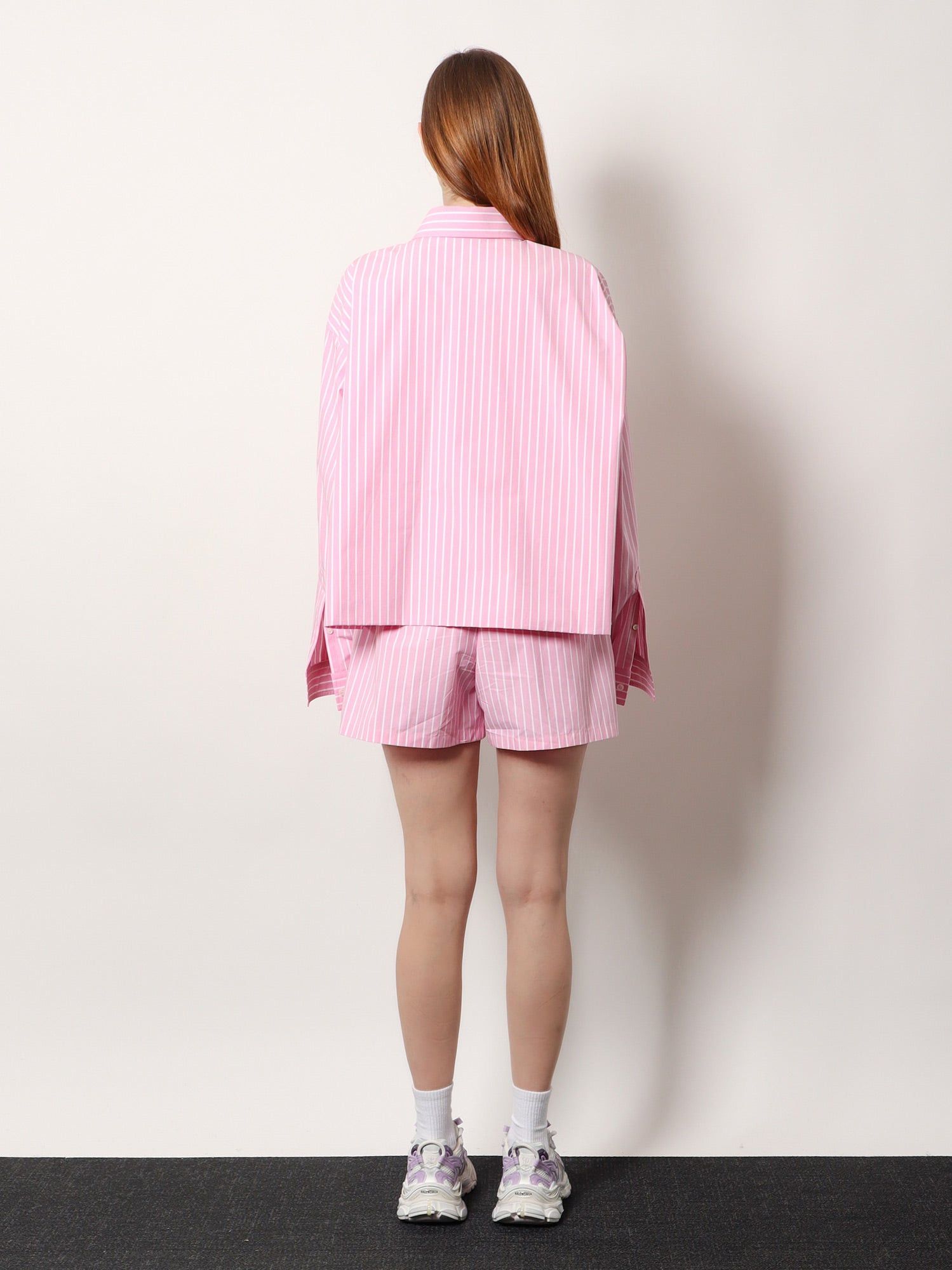 Balenciaga Folded Striped Cotton Shirt Size S / US 4 / IT 40 - 5 Thumbnail