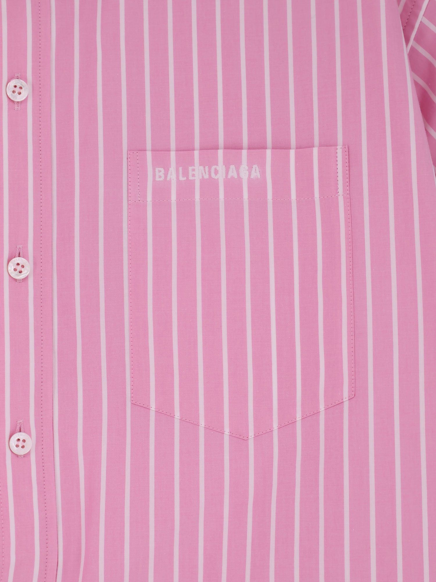 Balenciaga Folded Striped Cotton Shirt Size S / US 4 / IT 40 - 3 Thumbnail