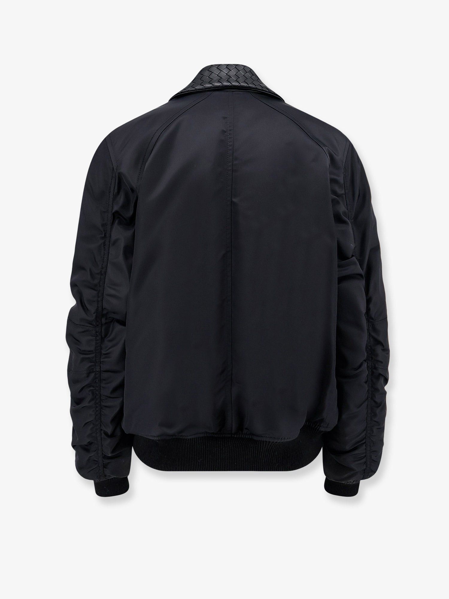 Bottega Veneta Nylon Jacket With Intrecciato Leather Collar Size S / US 4 / IT 40 - 2 Thumbnail