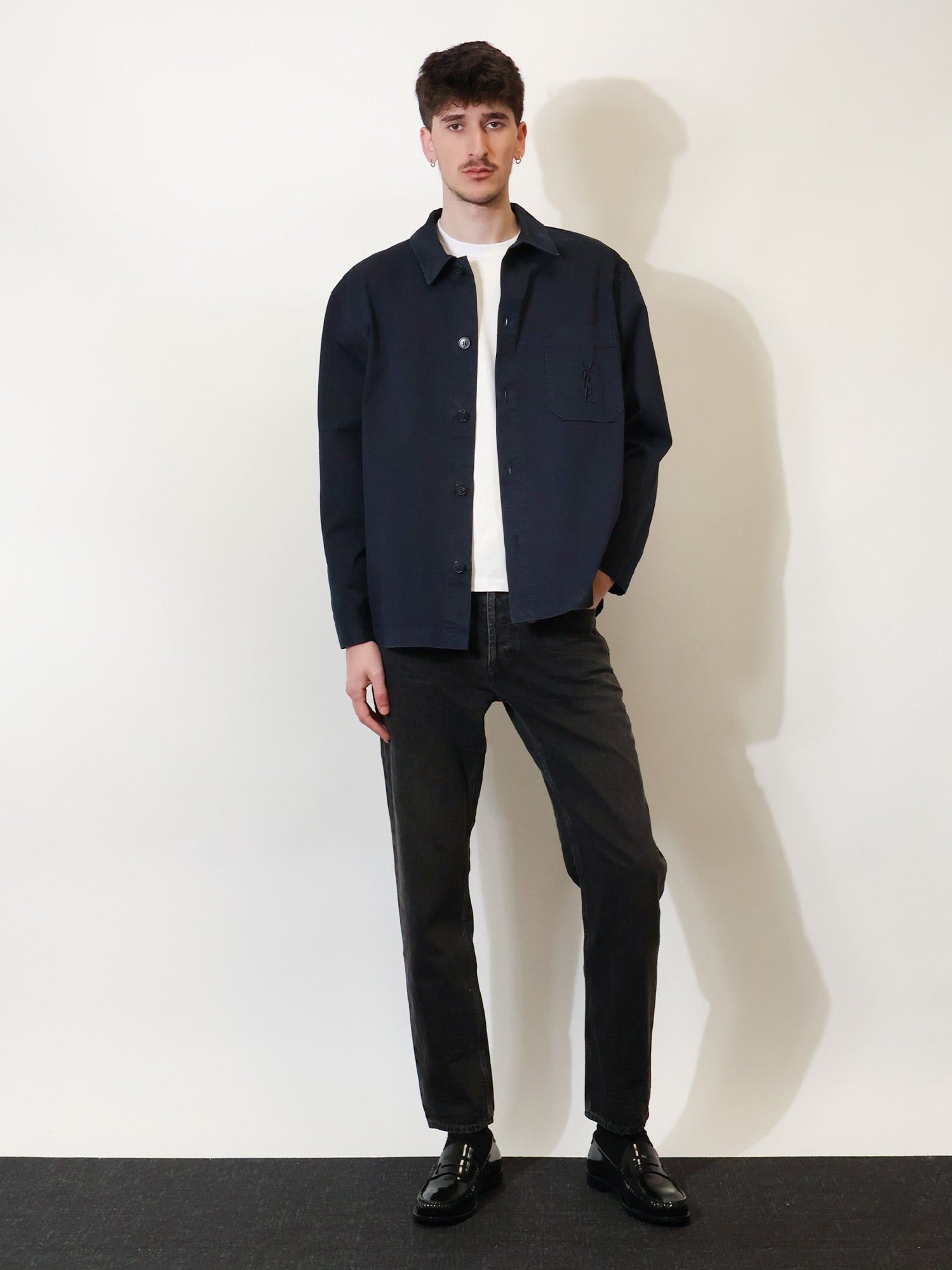 Saint Laurent Paris Cassandre Certified Cotton Overshirt Size US XL / EU 56 / 4 - 4 Thumbnail