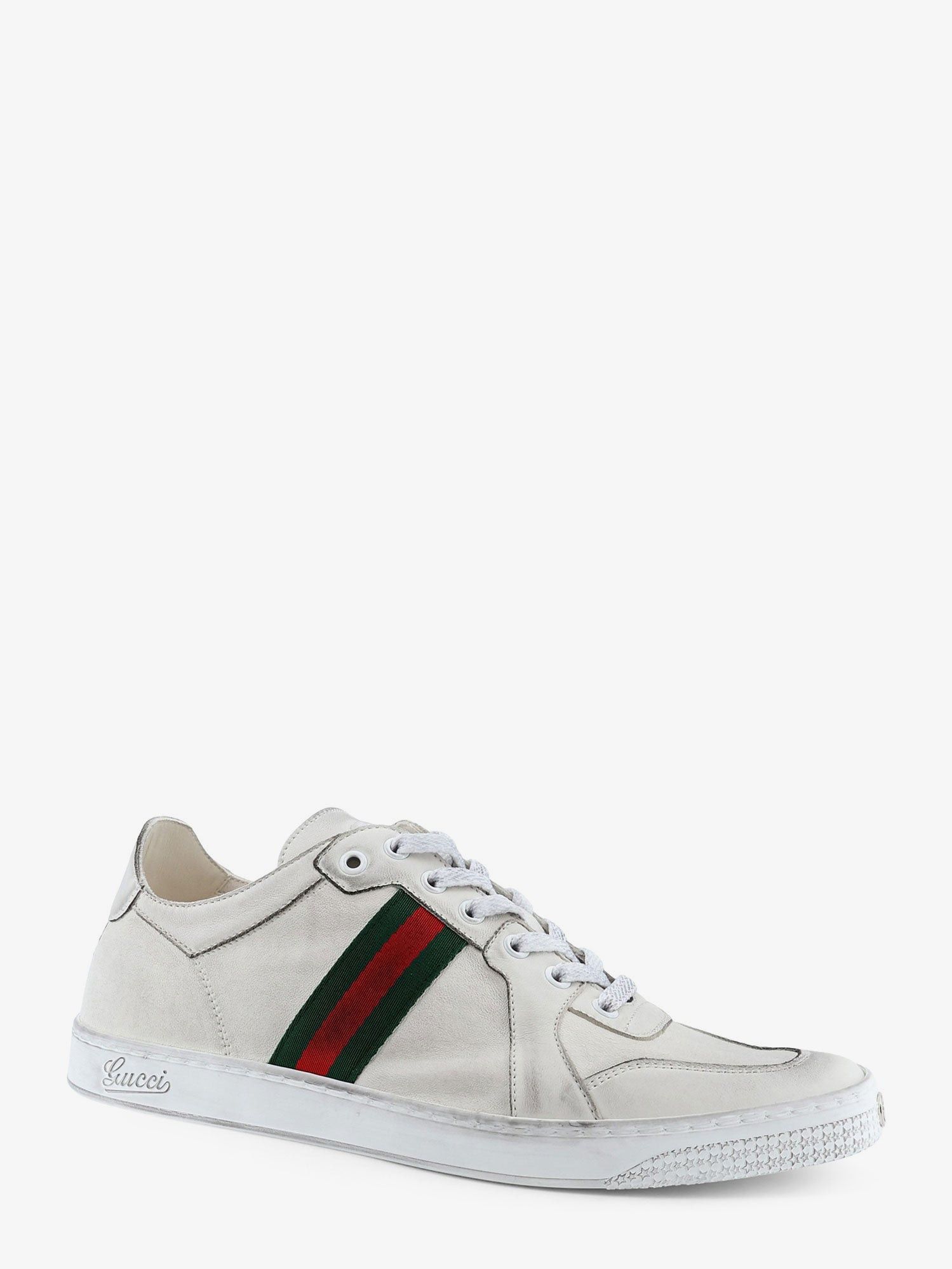 Gucci Leather Sneakers With Web Detail On The Side Size US 7 / EU 40 - 2 Thumbnail