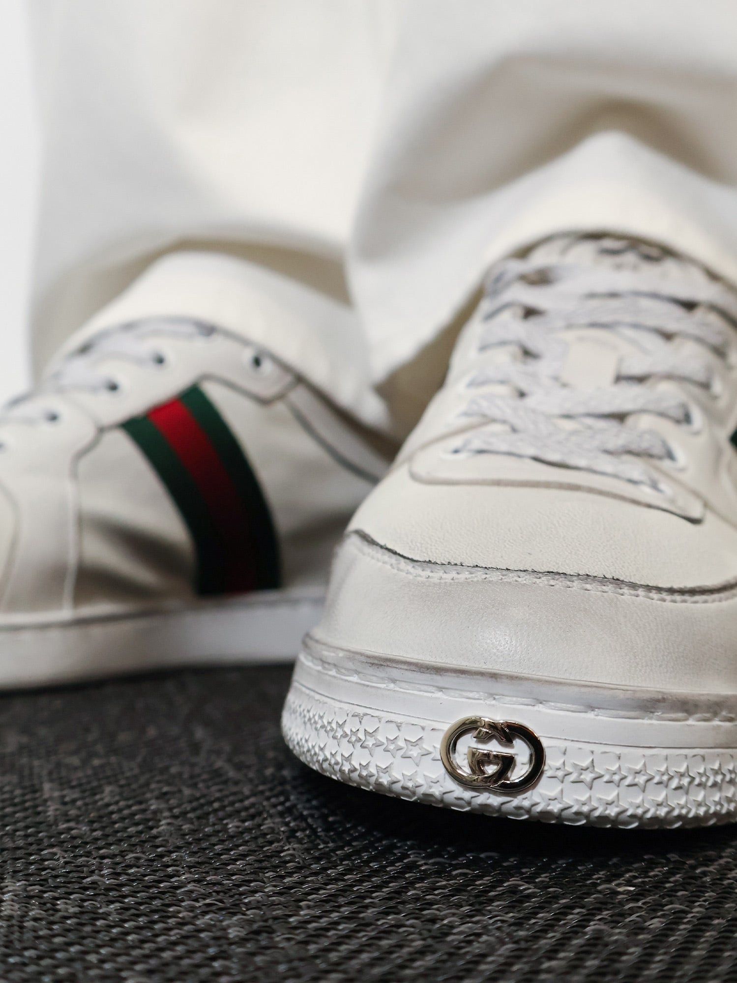Gucci Leather Sneakers With Web Detail On The Side Size US 8 / EU 41 - 5 Thumbnail