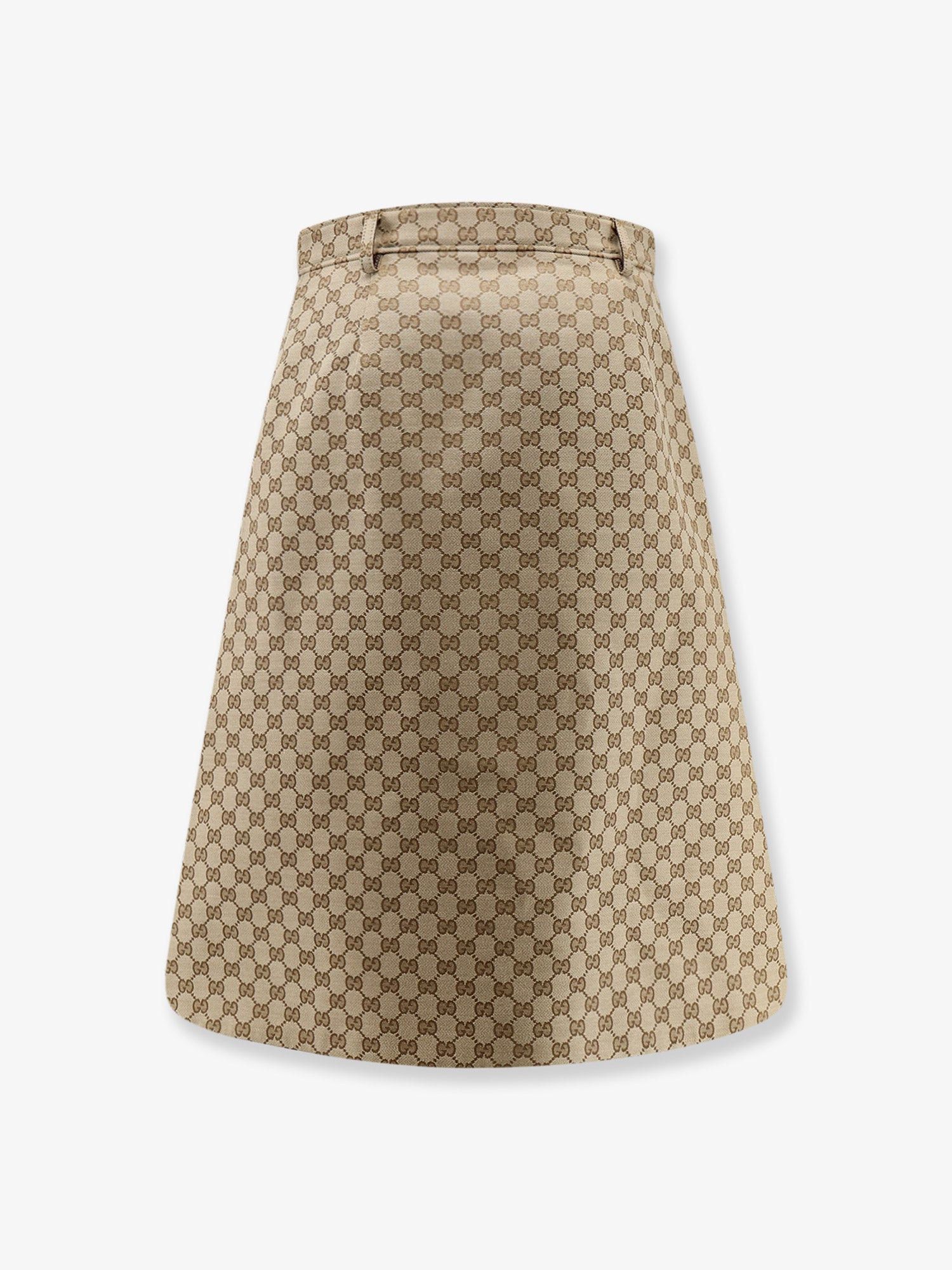 Gucci Gg Cotton Canvas Skirt Size 27" / US 4 / IT 40 - 2 Thumbnail
