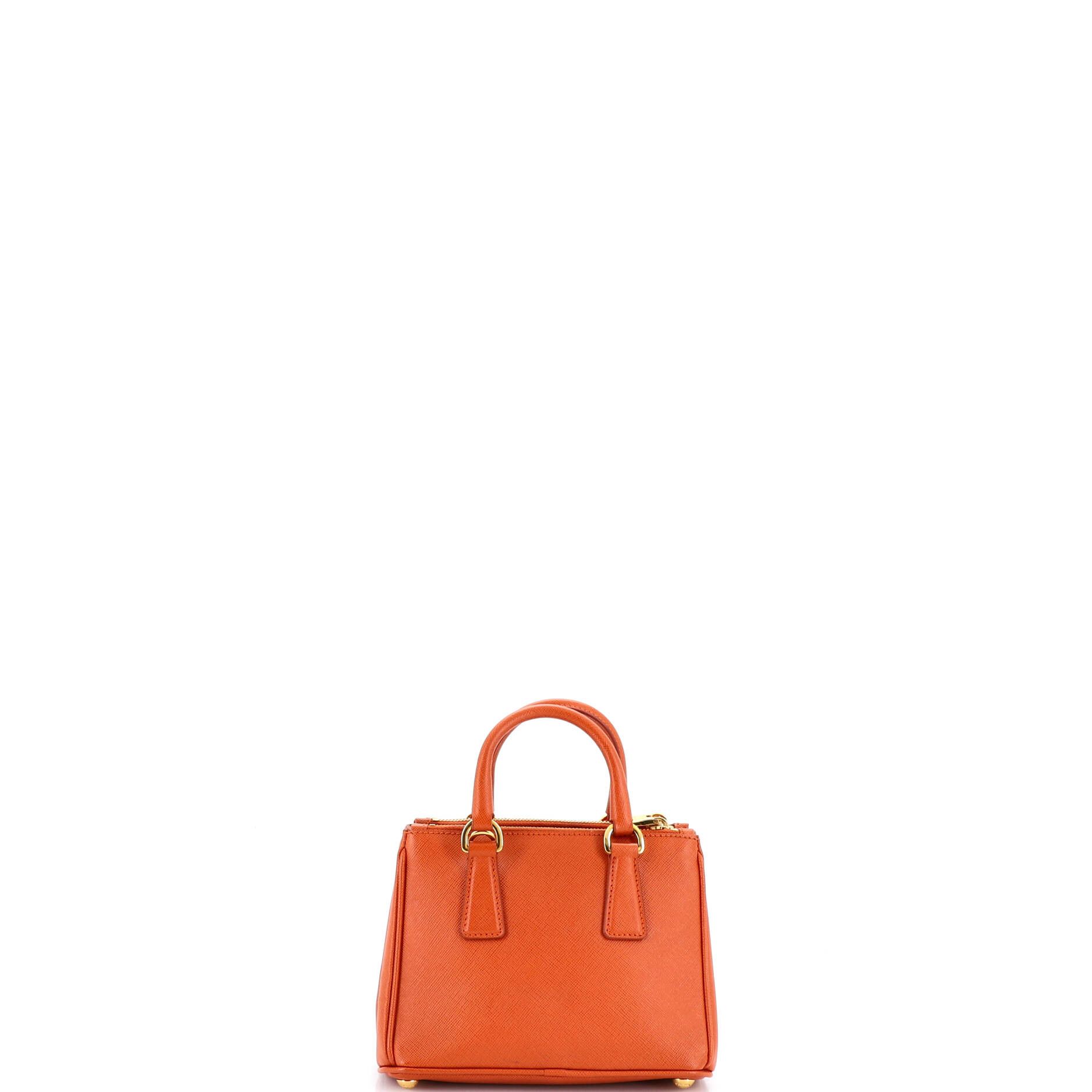Prada Galleria double zip tote saffiano leather mini Size ONE SIZE - 2 Thumbnail