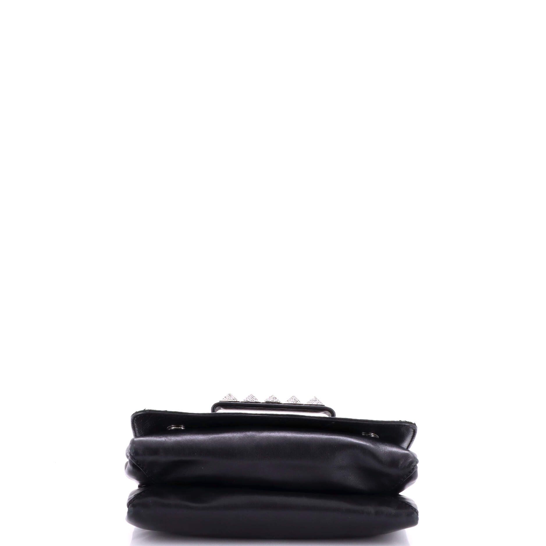 Valentino Va va voom clutch crystal studs leather medium Size ONE SIZE - 3 Thumbnail