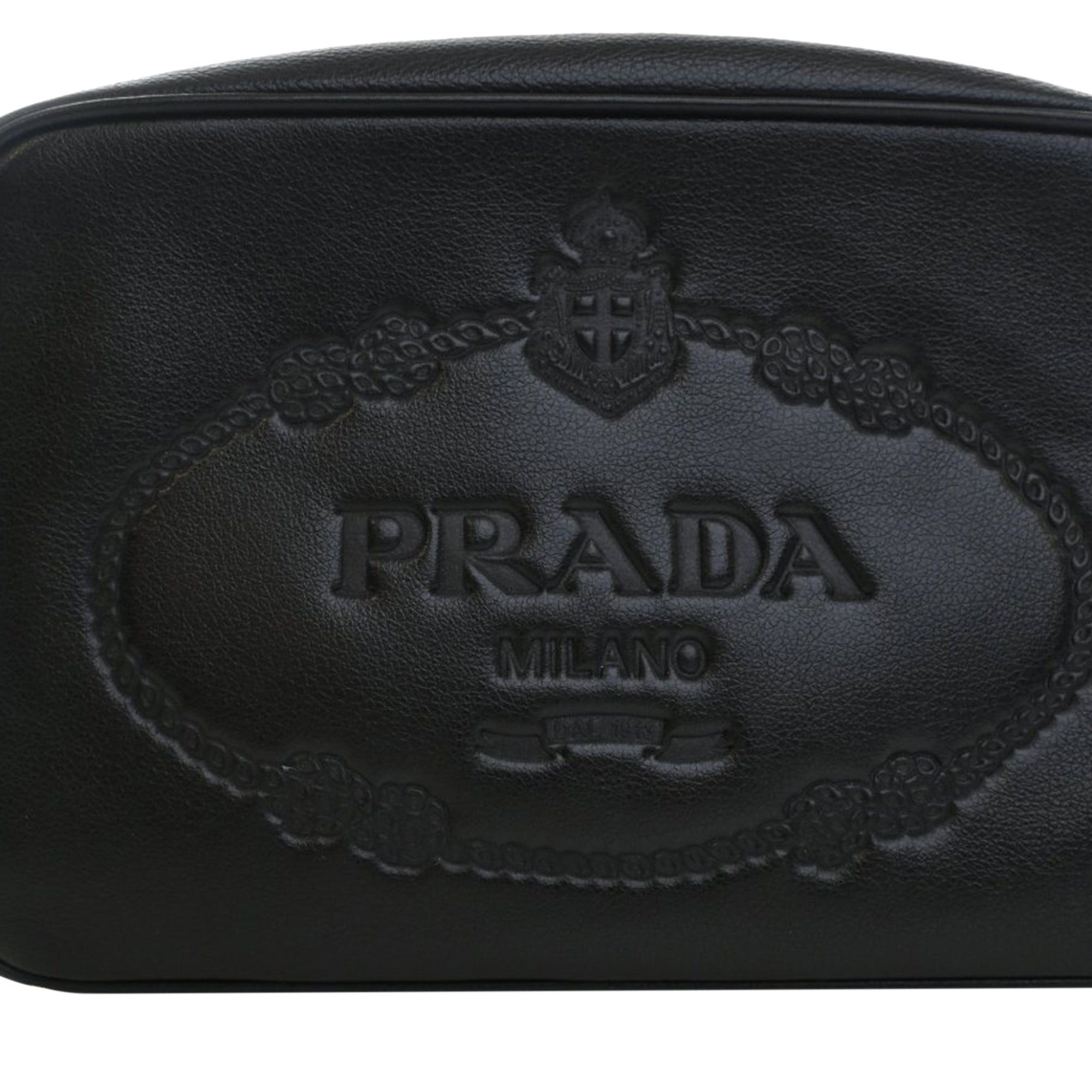 Prada Small Embossed Calfskin Canapa Logo Camera Bag Size ONE SIZE - 8 Thumbnail