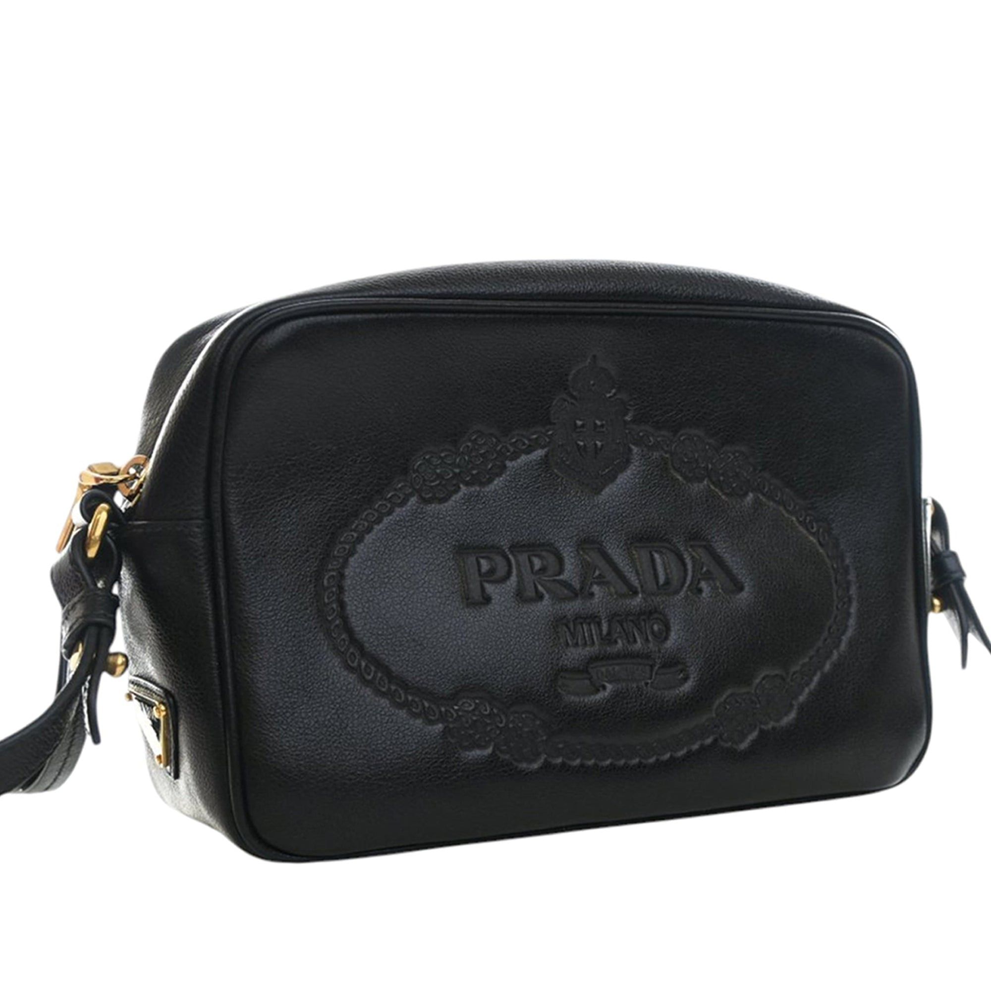 Prada Small Embossed Calfskin Canapa Logo Camera Bag Size ONE SIZE - 2 Thumbnail