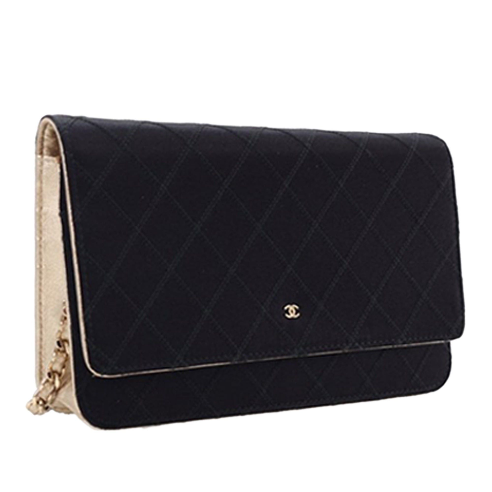 Chanel Bicolor Satin Diamond Stitch Wallet On Chain Size ONE SIZE - 3 Thumbnail
