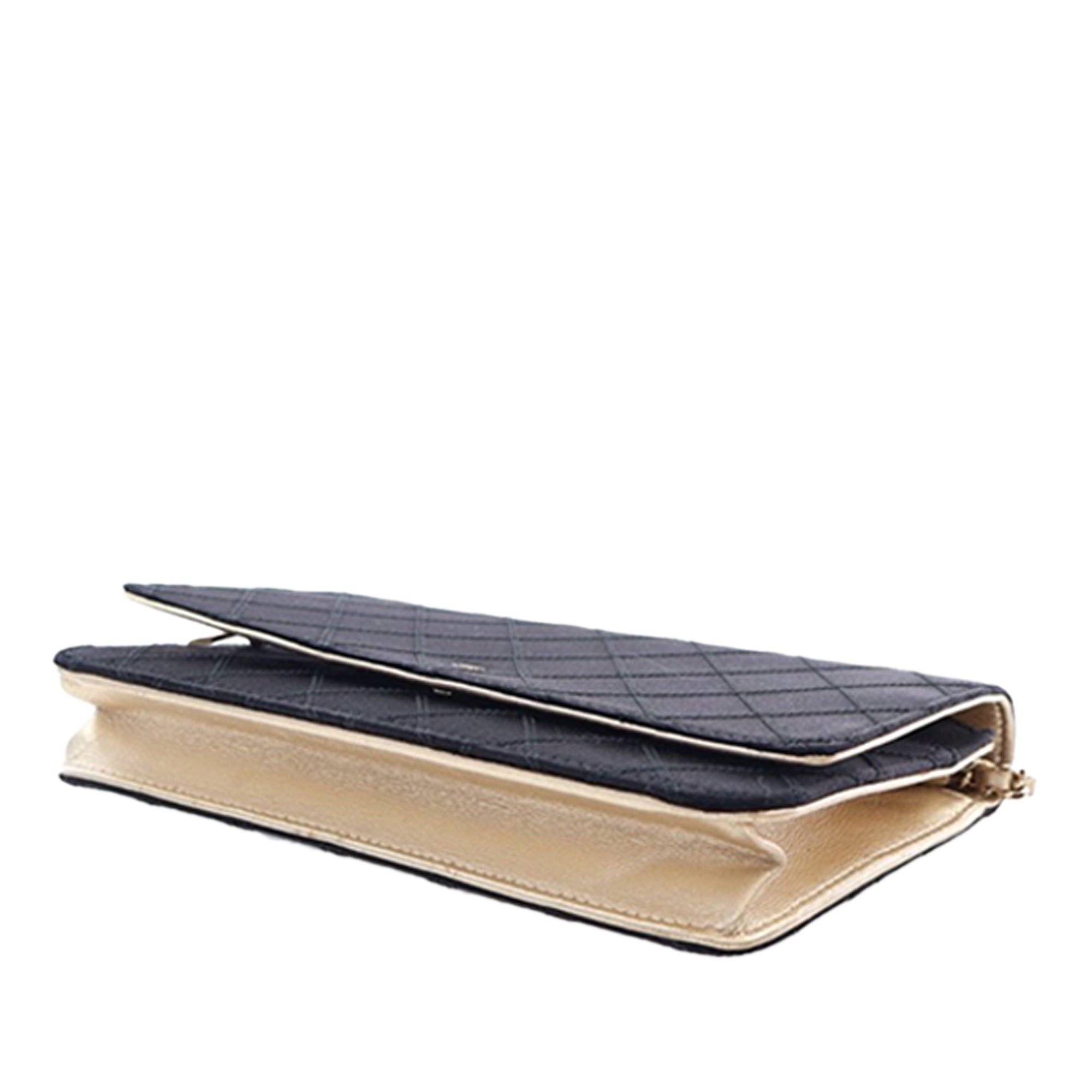 Chanel Bicolor Satin Diamond Stitch Wallet On Chain Size ONE SIZE - 5 Thumbnail