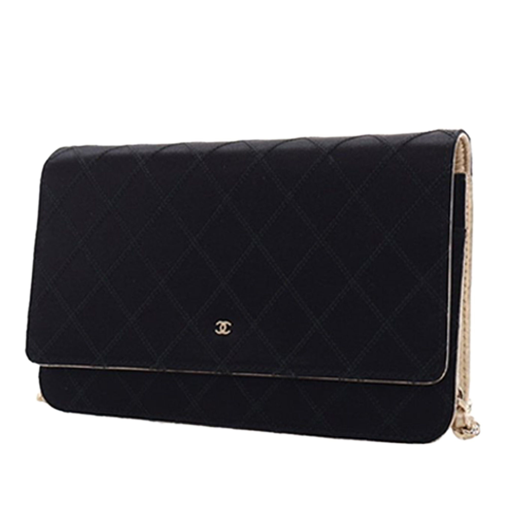 Chanel Bicolor Satin Diamond Stitch Wallet On Chain Size ONE SIZE - 2 Thumbnail