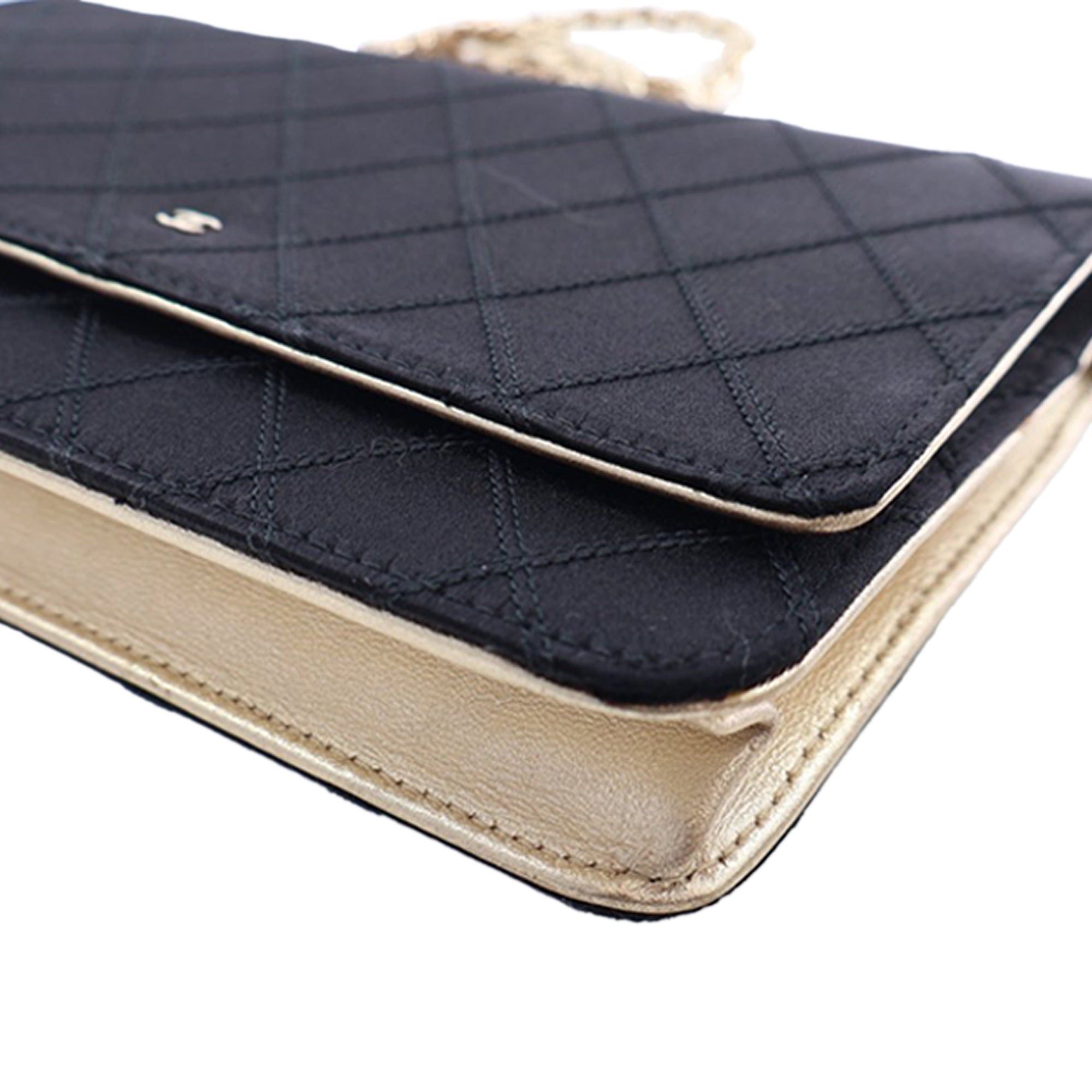 Chanel Bicolor Satin Diamond Stitch Wallet On Chain Size ONE SIZE - 12 Thumbnail