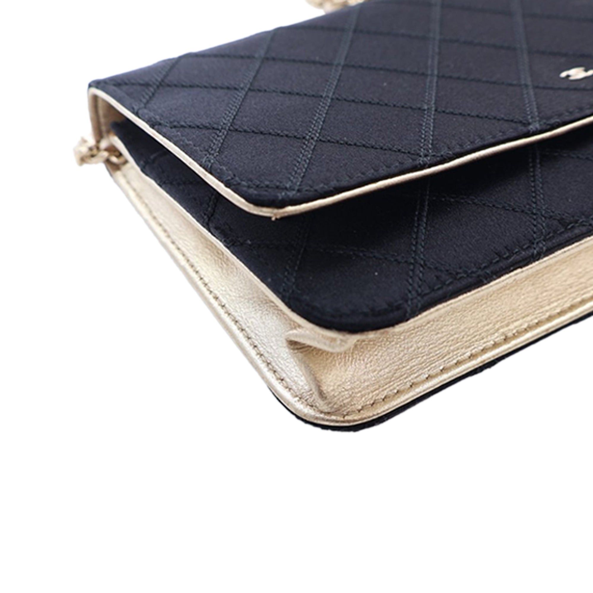 Chanel Bicolor Satin Diamond Stitch Wallet On Chain Size ONE SIZE - 13 Thumbnail
