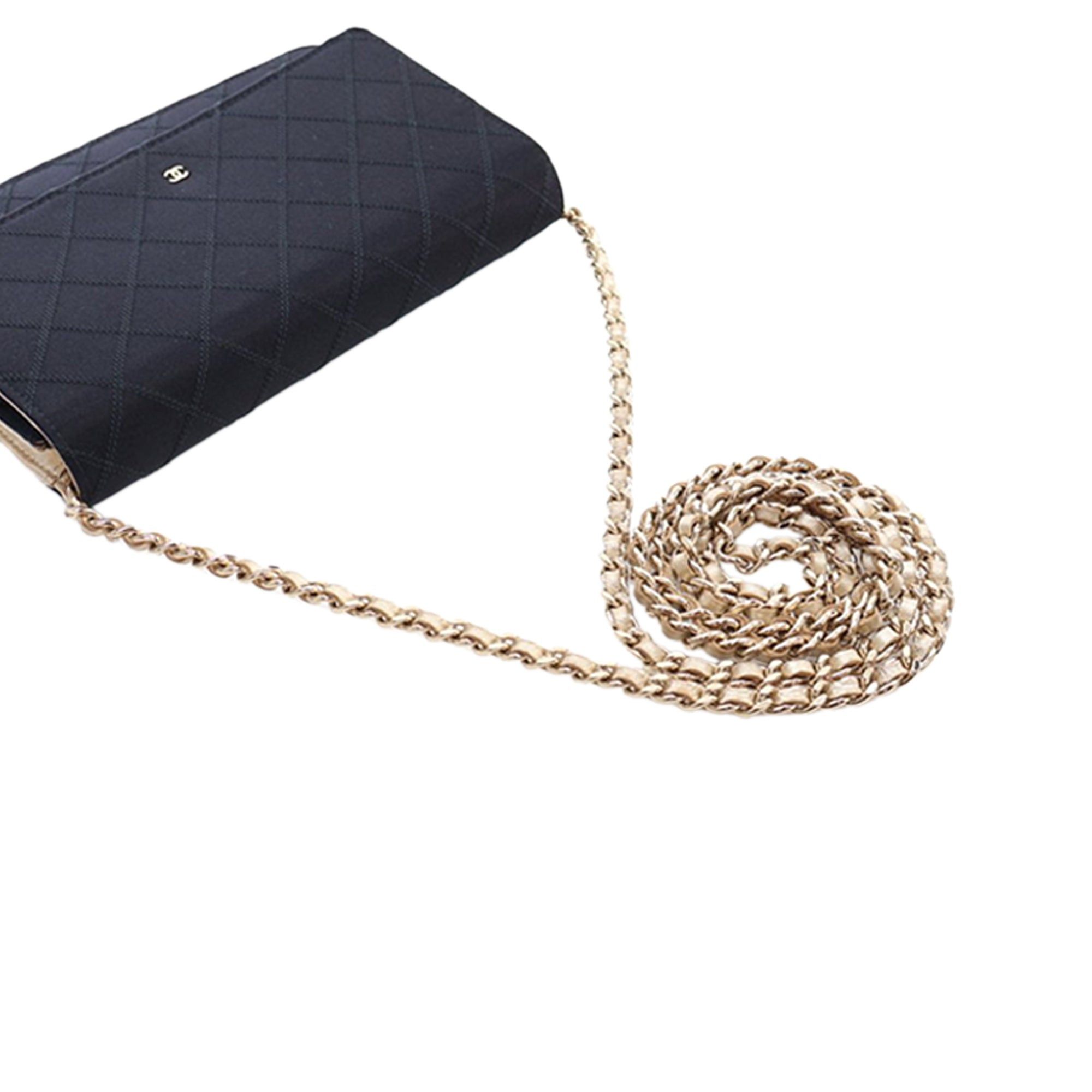Chanel Bicolor Satin Diamond Stitch Wallet On Chain Size ONE SIZE - 14 Thumbnail