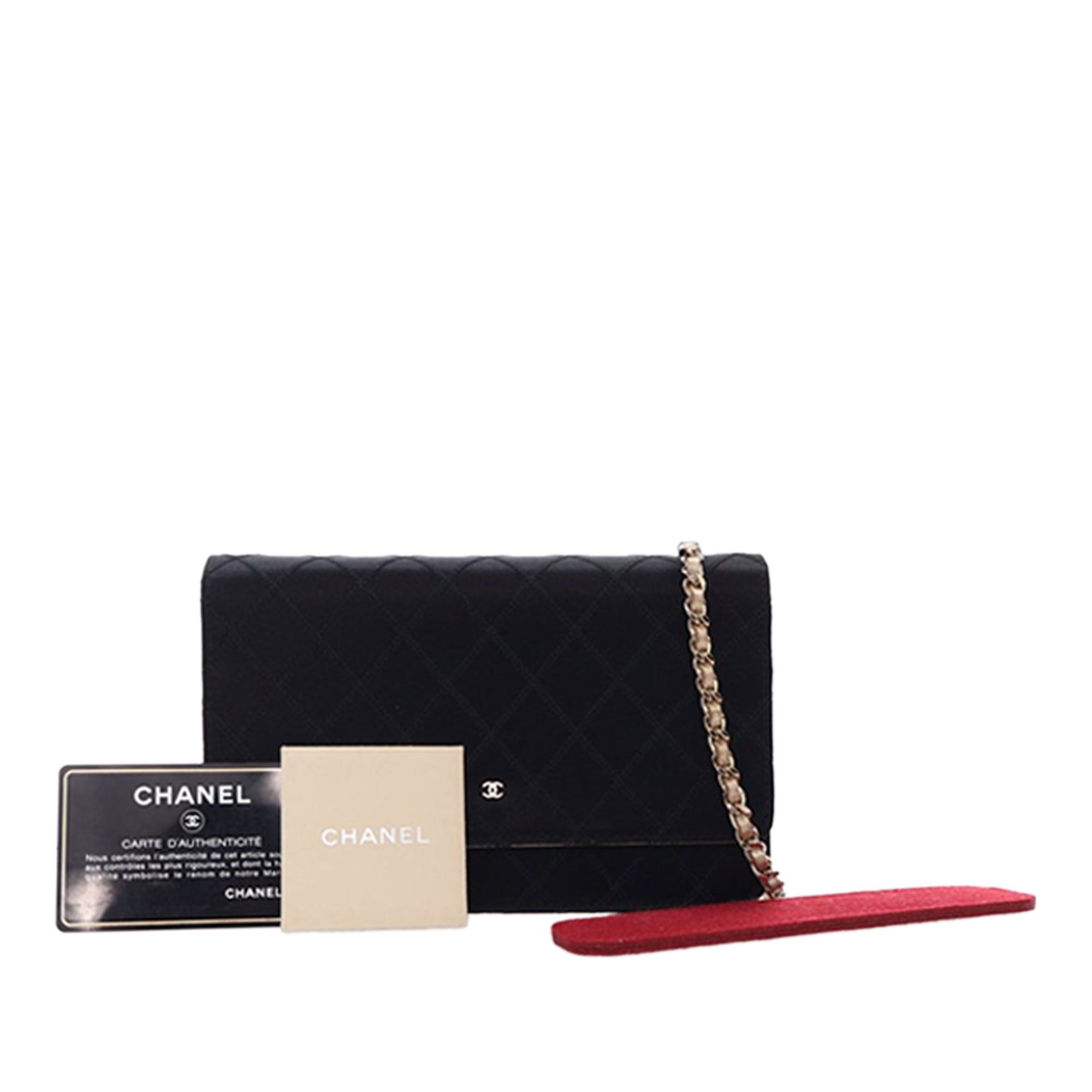 Chanel Bicolor Satin Diamond Stitch Wallet On Chain Size ONE SIZE - 15 Thumbnail