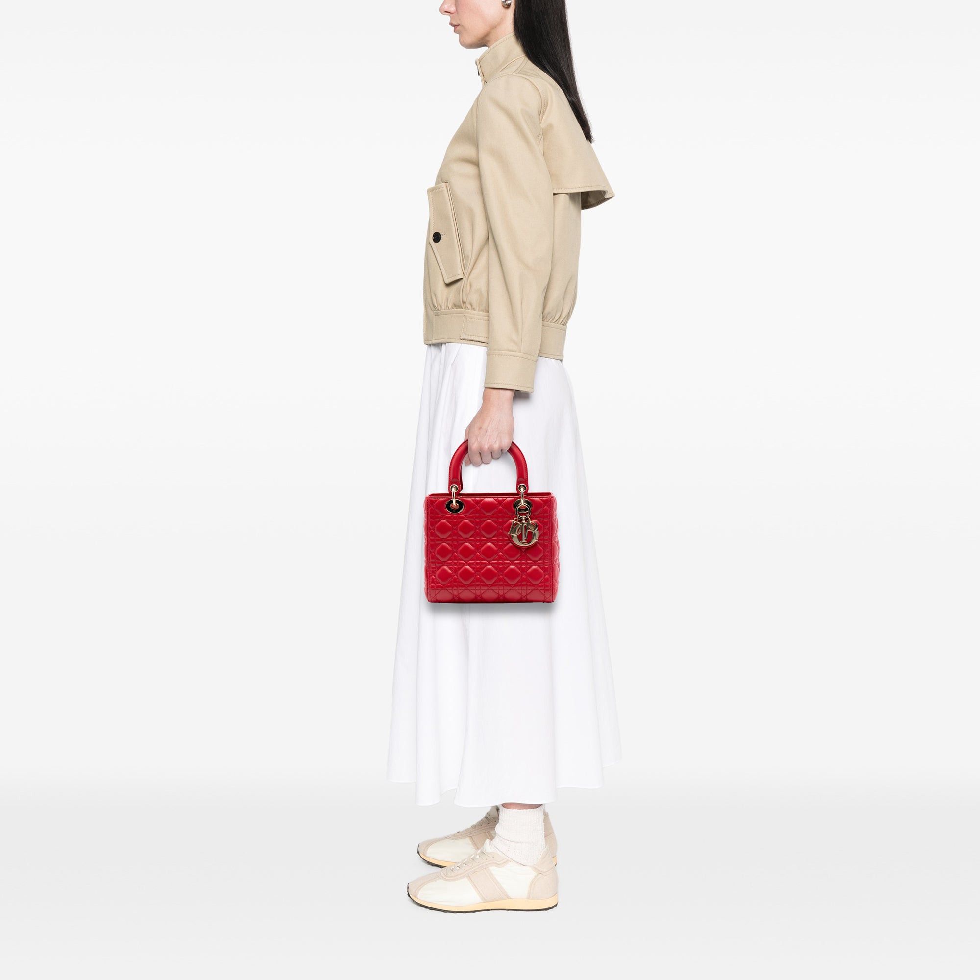 Dior Medium Lambskin Cannage Lady Dior Size ONE SIZE - 7 Thumbnail