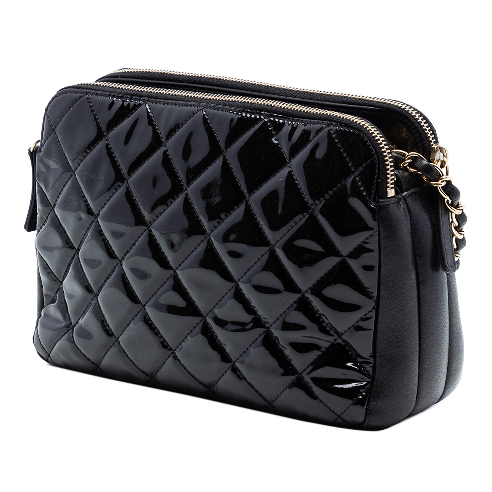 Chanel CC Quilted Patent Double Zip Camera Bag Size ONE SIZE - 2 Thumbnail