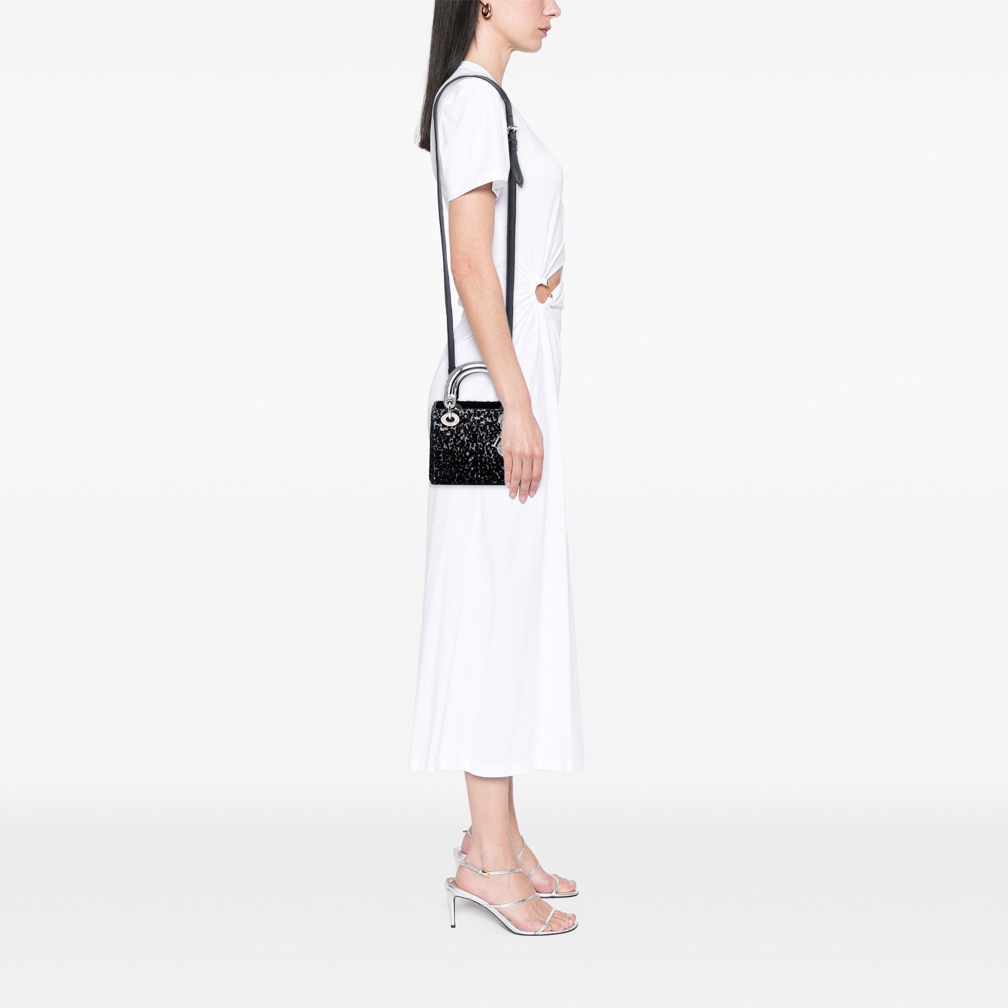 Dior Mini Fabric Lame Lady Dior Size ONE SIZE - 7 Thumbnail
