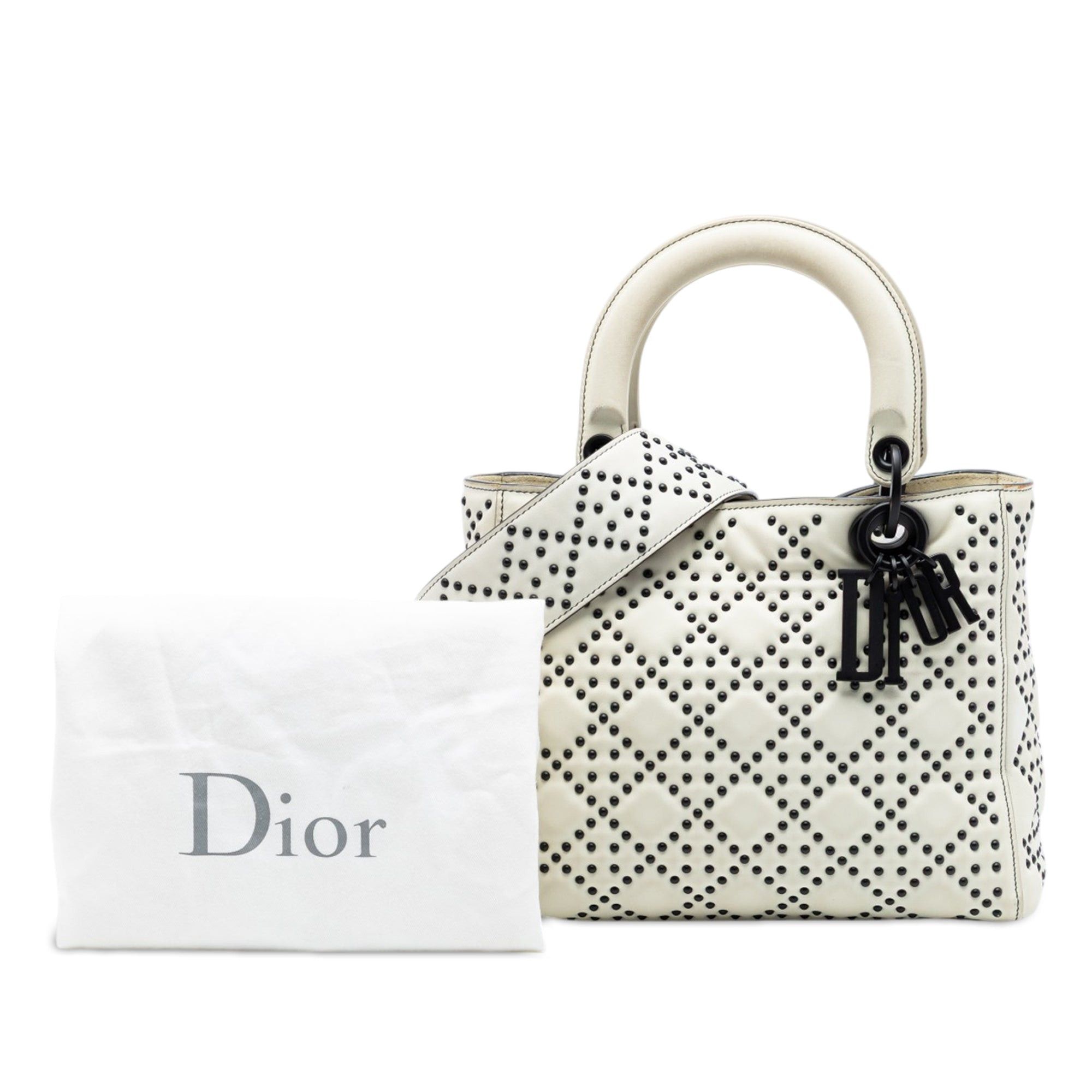 Dior Medium Lambskin Cannage Studded Supple Lady Dior Size ONE SIZE - 8 Thumbnail