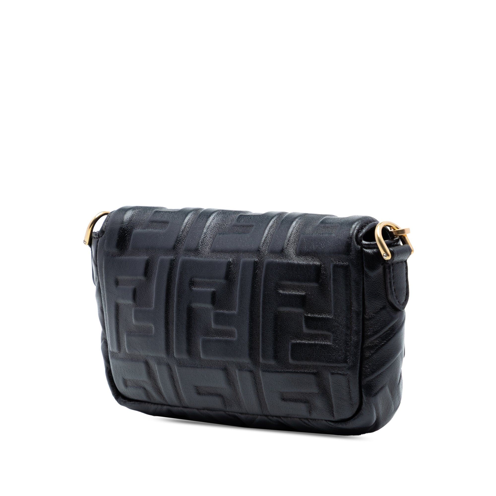 Fendi Mini Zucca Embossed Leather Baguette Satchel Size ONE SIZE - 2 Thumbnail