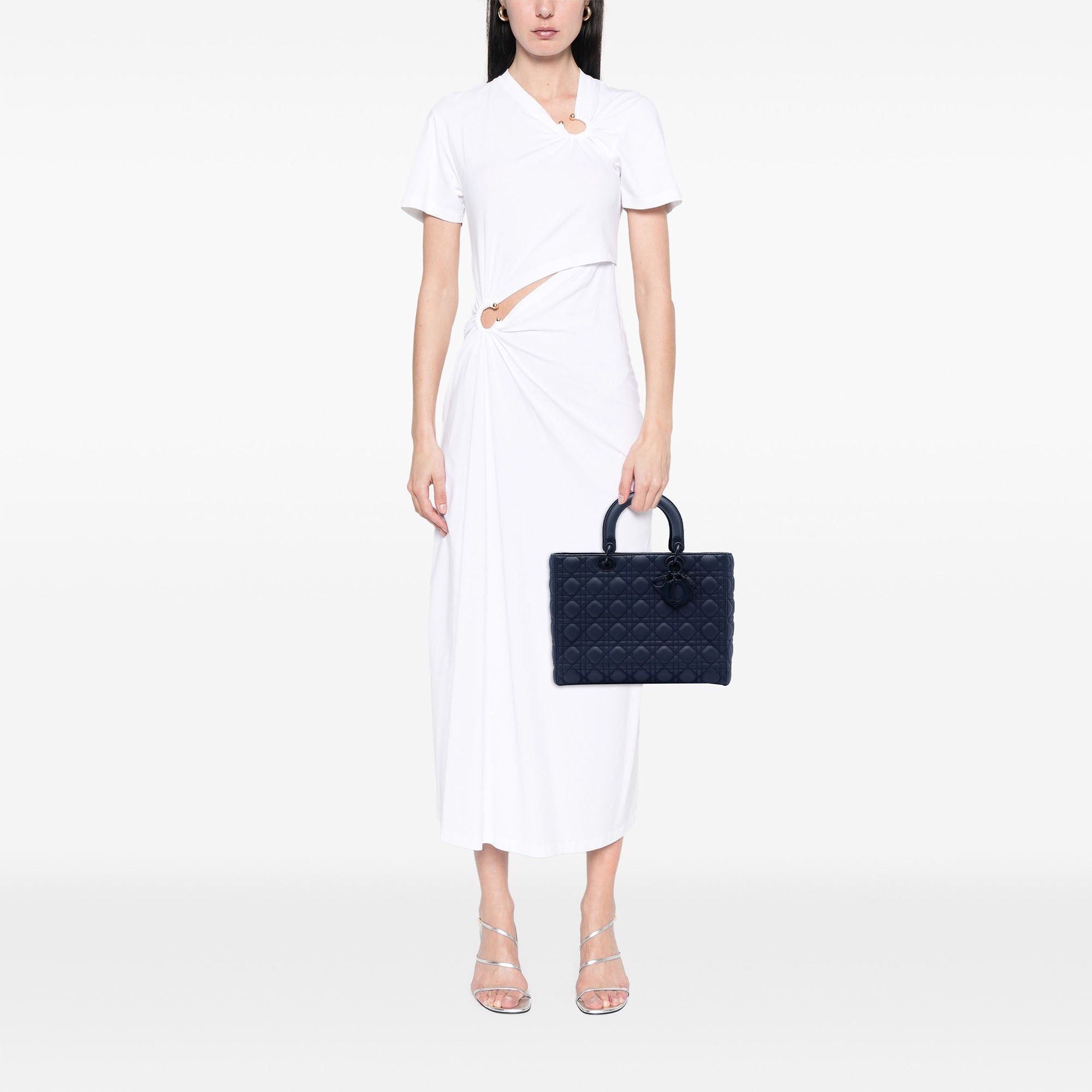 Dior Large Ultra Matte Calfskin Cannage Lady Dior Size ONE SIZE - 7 Thumbnail