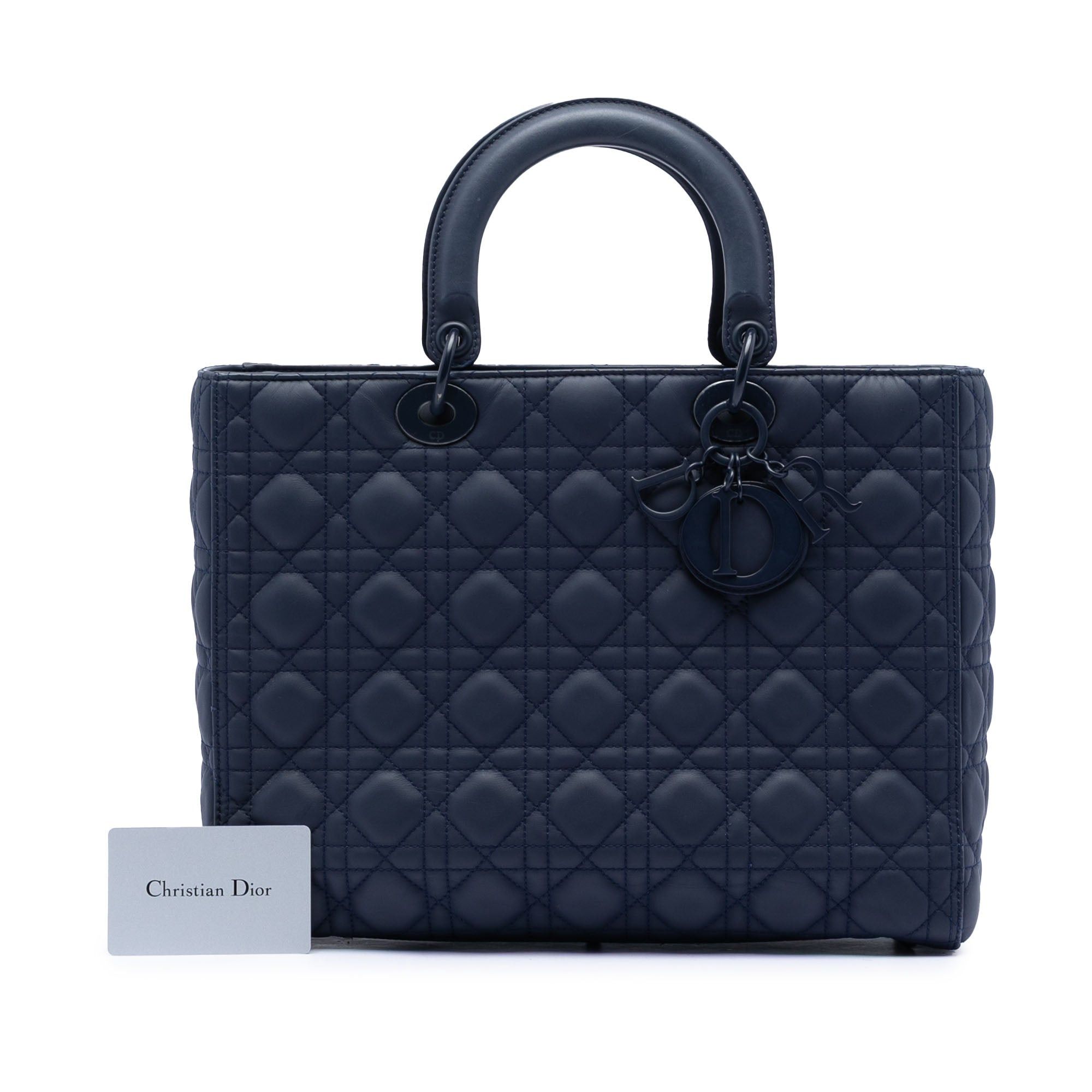 Dior Large Ultra Matte Calfskin Cannage Lady Dior Size ONE SIZE - 8 Thumbnail