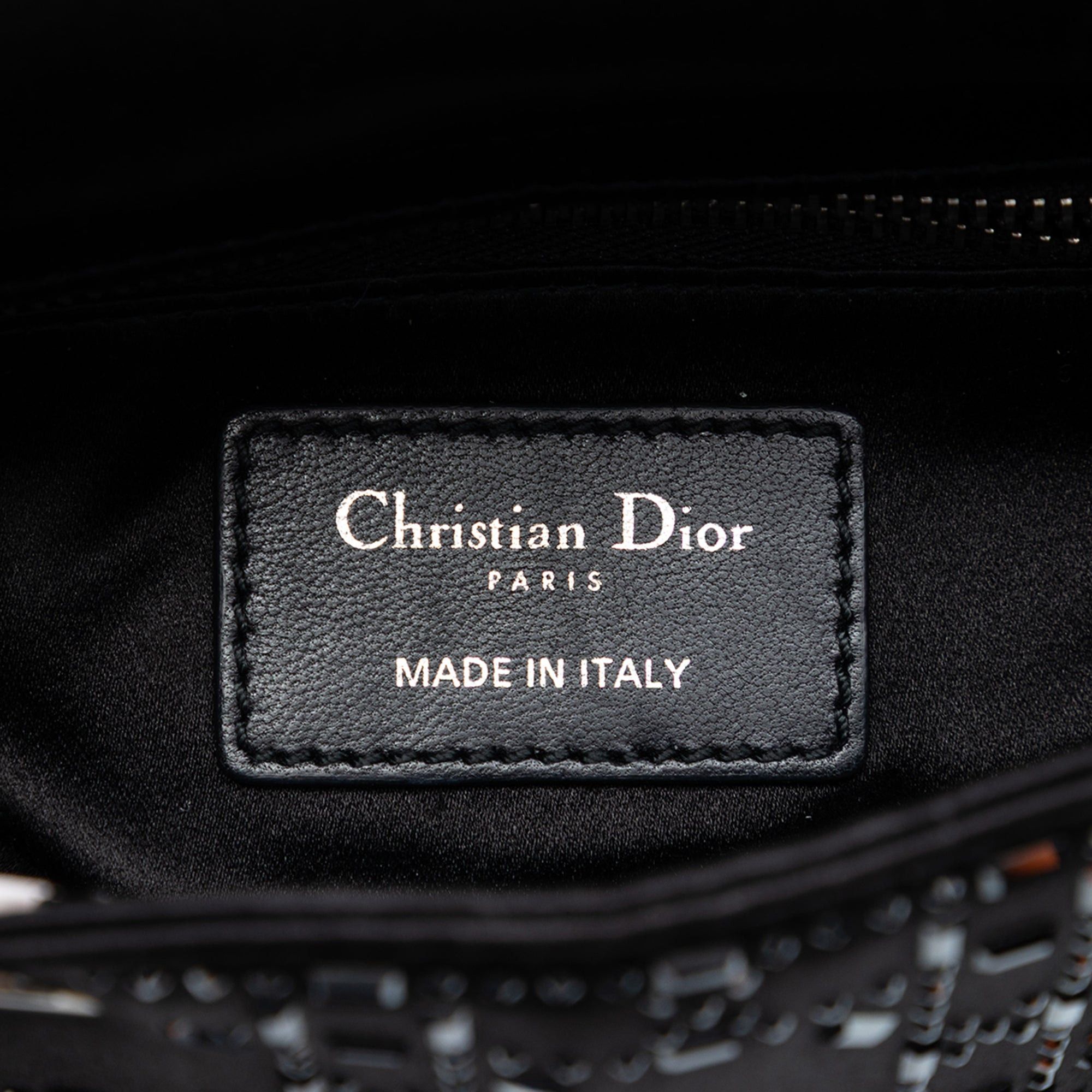 Dior Mini Satin Cannage Crystal Embellished Lady Dior Size ONE SIZE - 5 Thumbnail