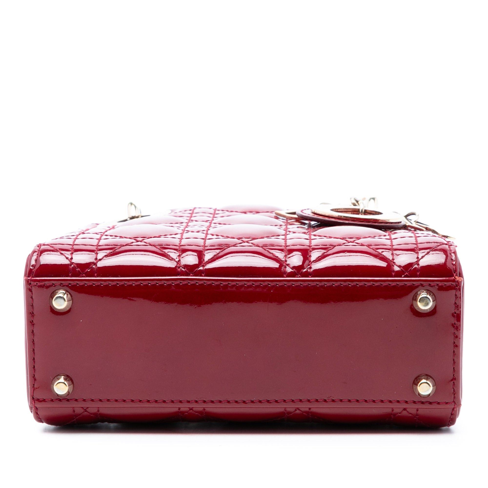 Dior Mini Patent Cannage Lady Dior Size ONE SIZE - 3 Thumbnail