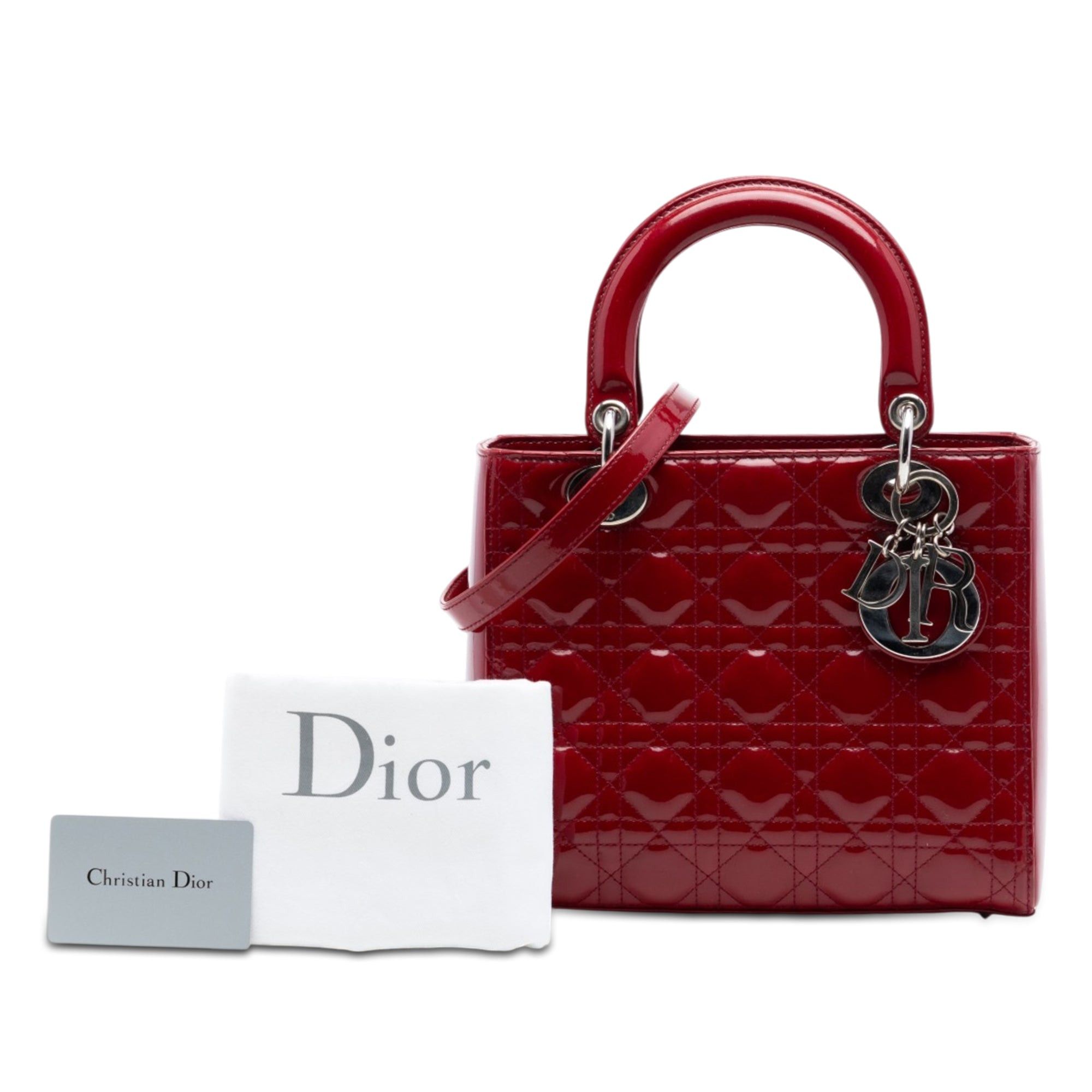 Dior Medium Patent Cannage Lady Dior Size ONE SIZE - 8 Thumbnail