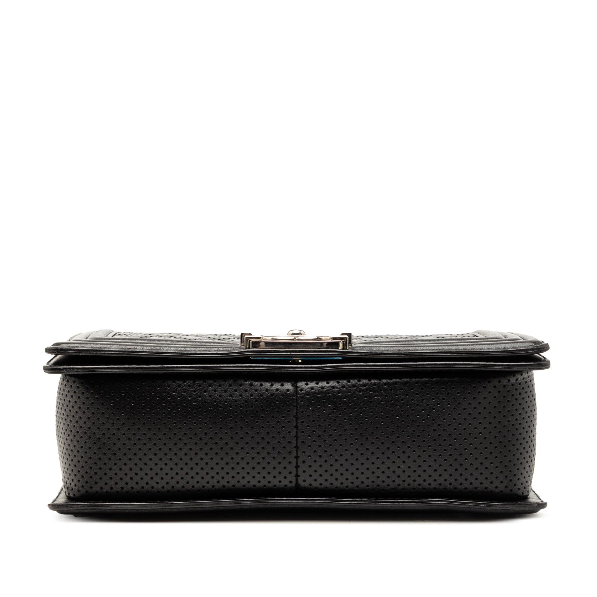 Chanel Old Medium Quilted Perforated Lambskin Boy Flap Size ONE SIZE - 3 Thumbnail