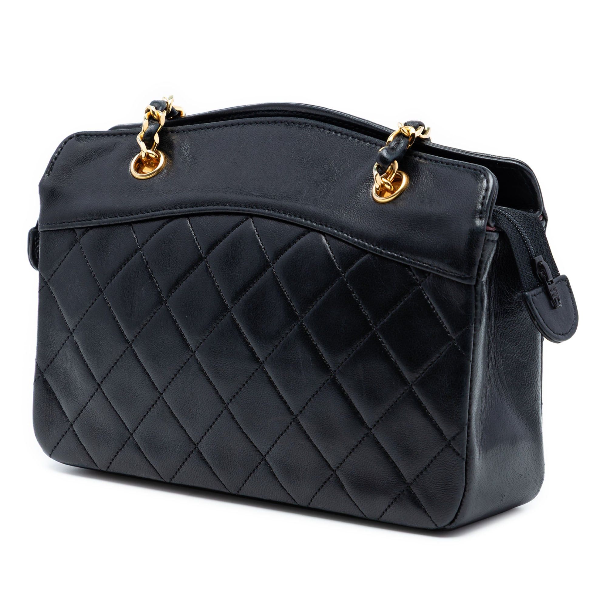 Chanel CC Quilted Lambskin Zip Handbag Size ONE SIZE - 2 Thumbnail