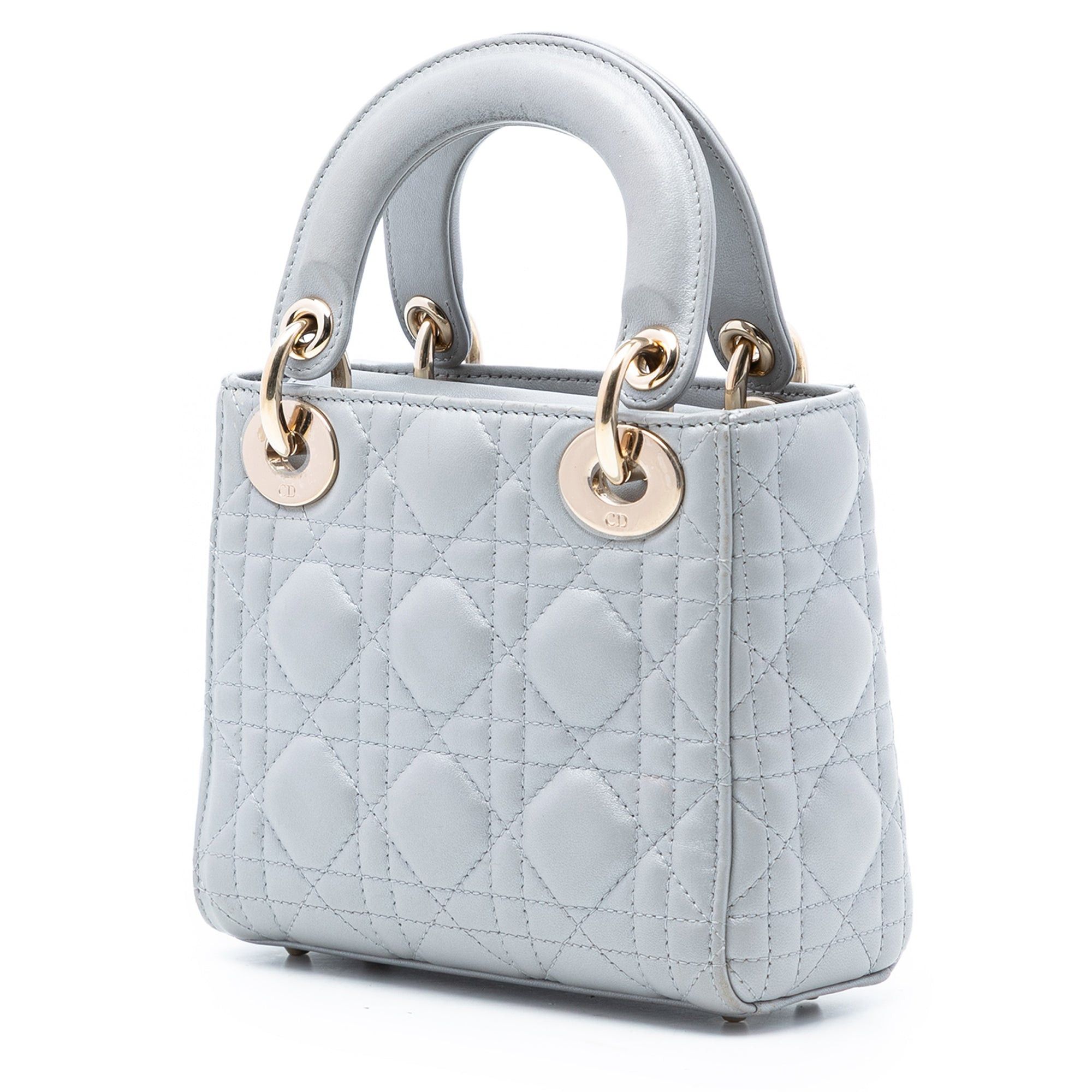 Dior Mini Metallic Lambskin Cannage Lady Dior Size ONE SIZE - 2 Thumbnail