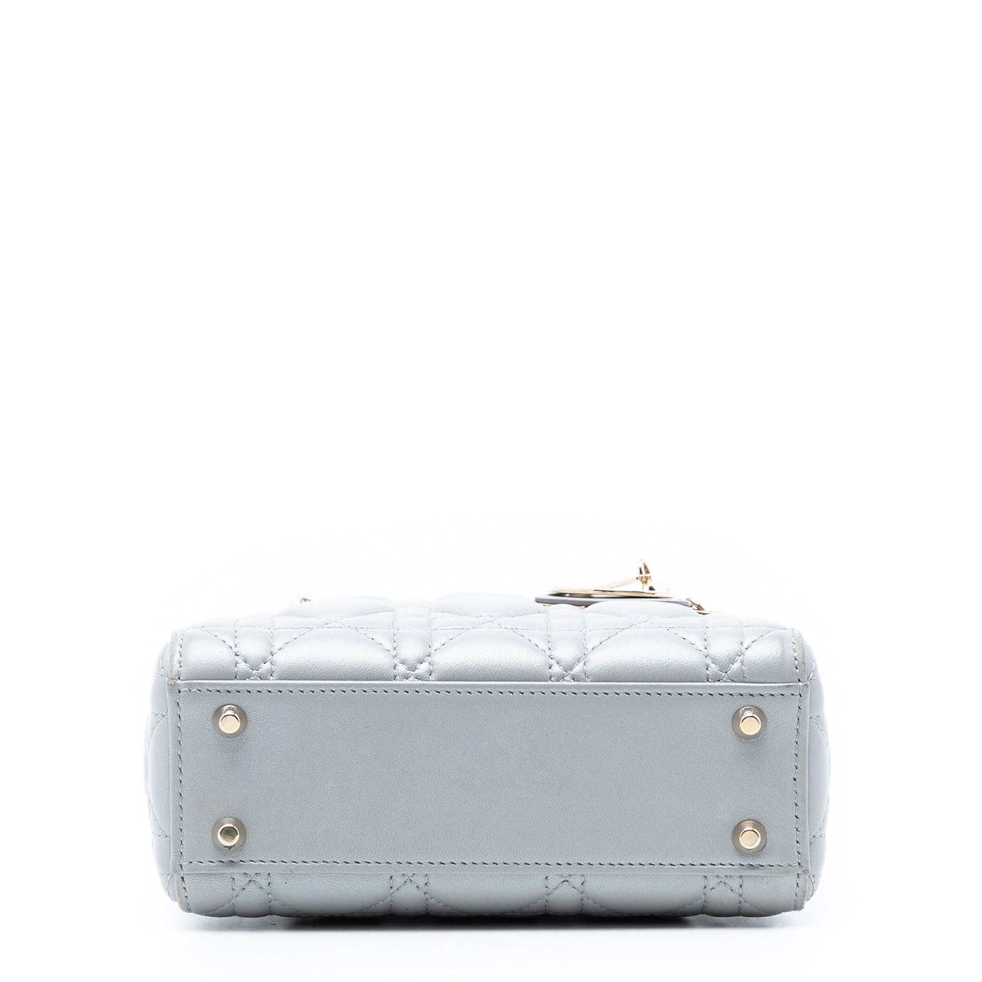 Dior Mini Metallic Lambskin Cannage Lady Dior Size ONE SIZE - 3 Thumbnail