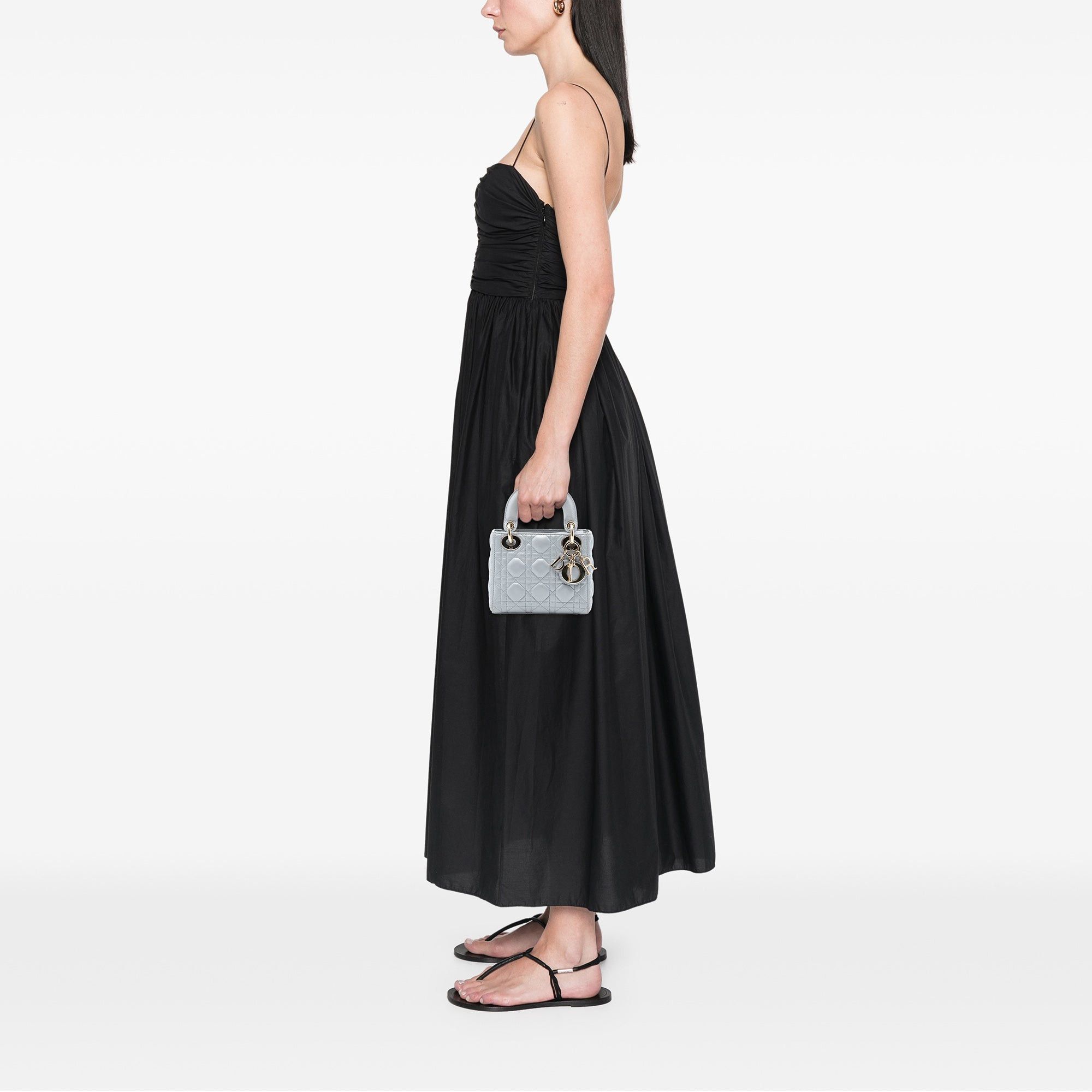 Dior Mini Metallic Lambskin Cannage Lady Dior Size ONE SIZE - 7 Thumbnail