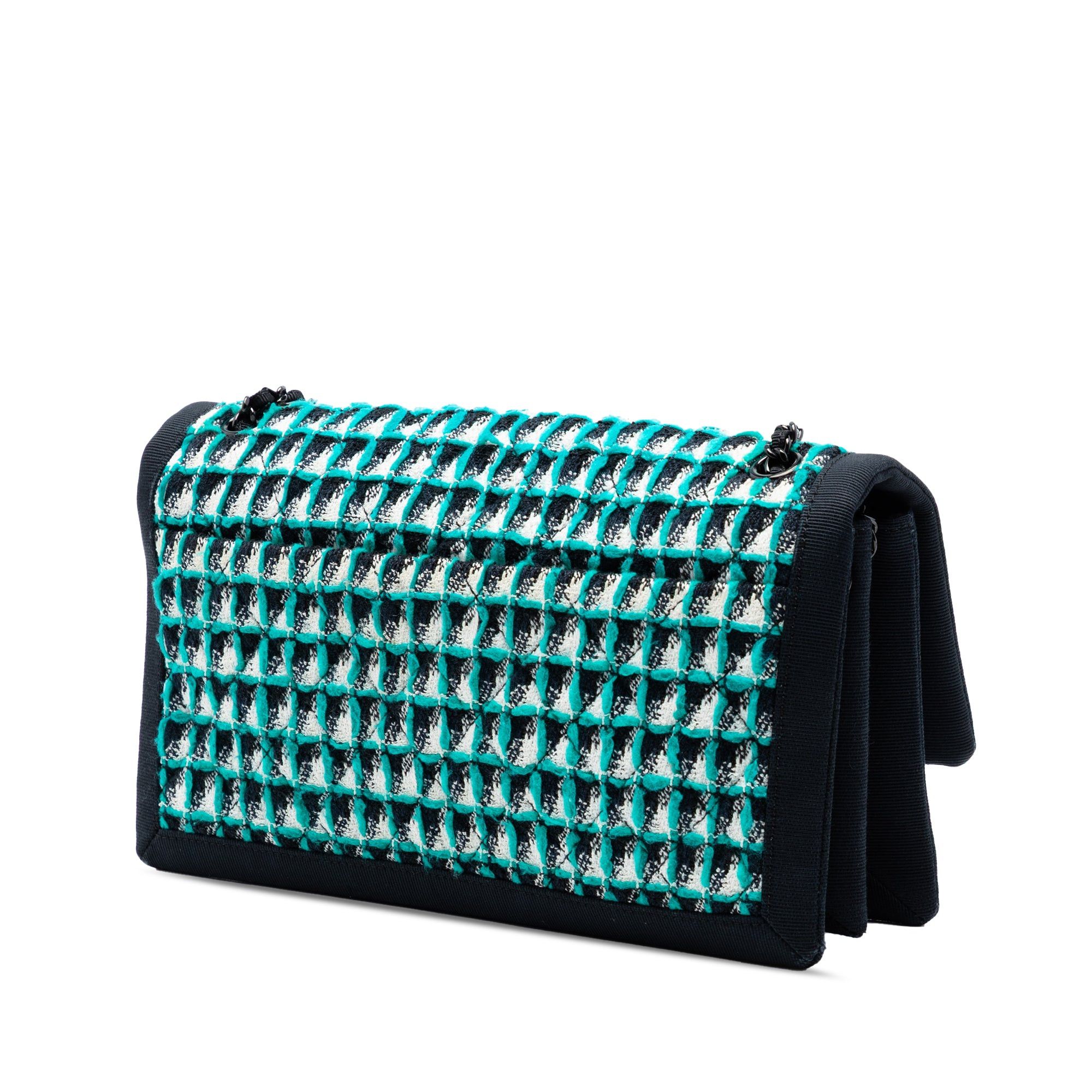 Chanel CC Multicolor Quilted Tweed Accordion Houndstooth Flap Size ONE SIZE - 2 Thumbnail