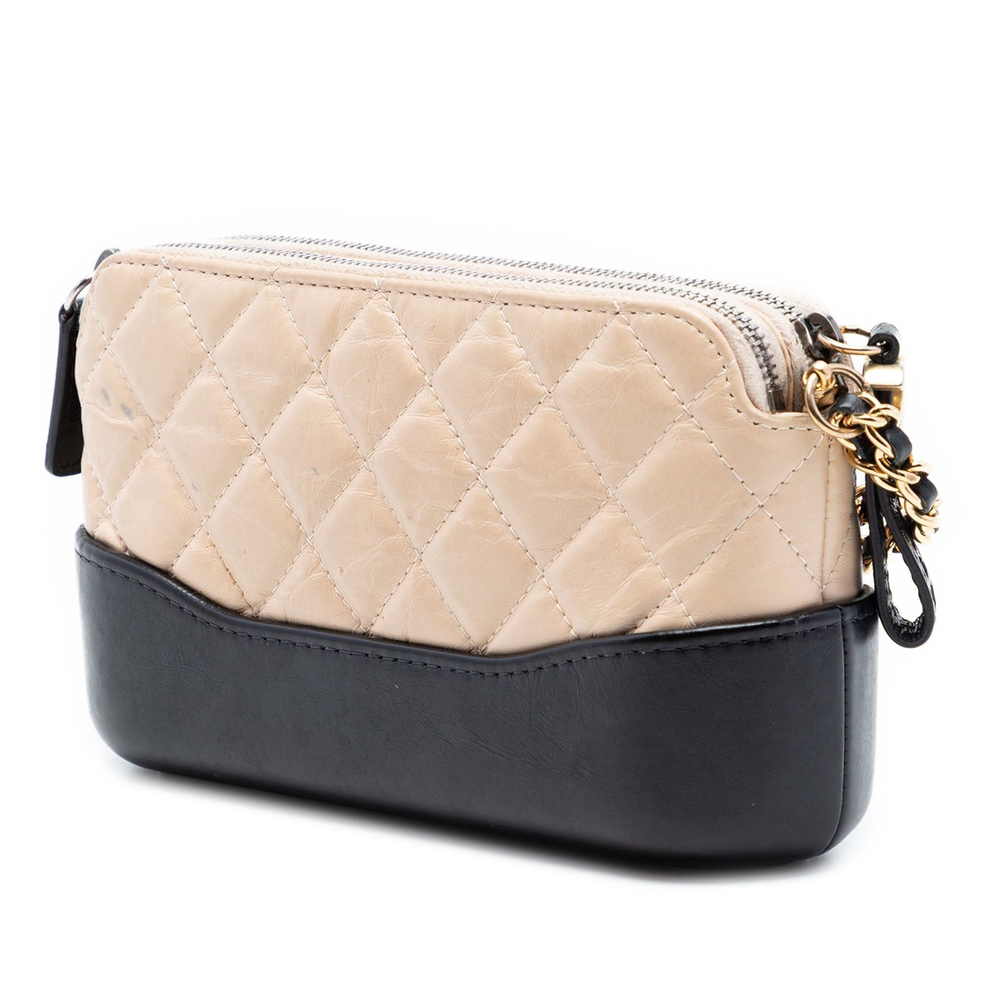 Chanel Bicolor Aged Calfskin Gabrielle Double Zip Clutch with Chain Size ONE SIZE - 2 Thumbnail