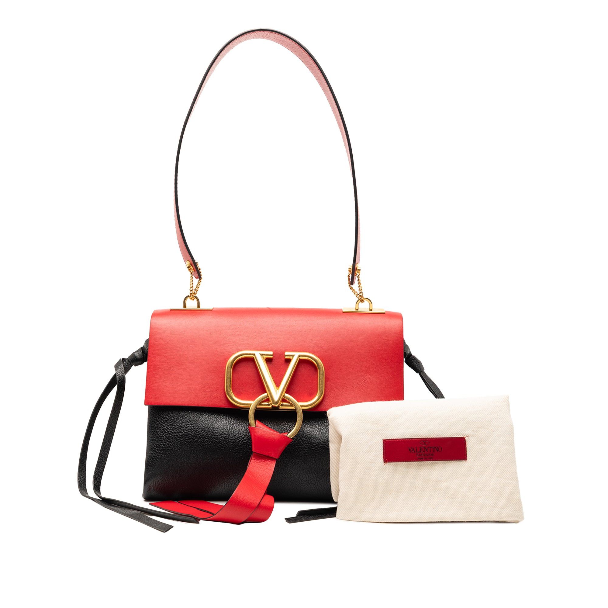 Valentino Small Colorblock Calfskin Vring Shoulder Bag Size ONE SIZE - 7 Thumbnail