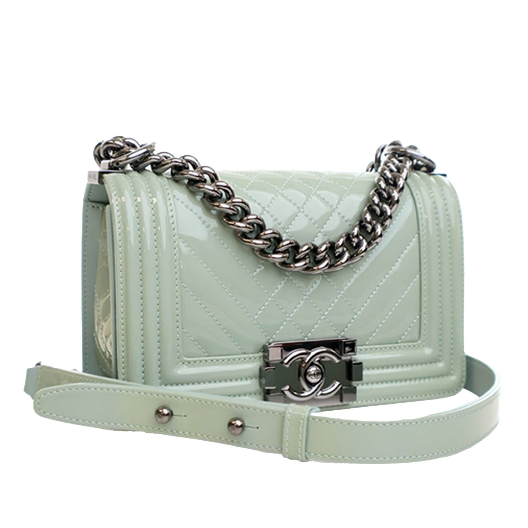 Chanel Small Quilted Patent Boy Flap Size ONE SIZE - 3 Thumbnail