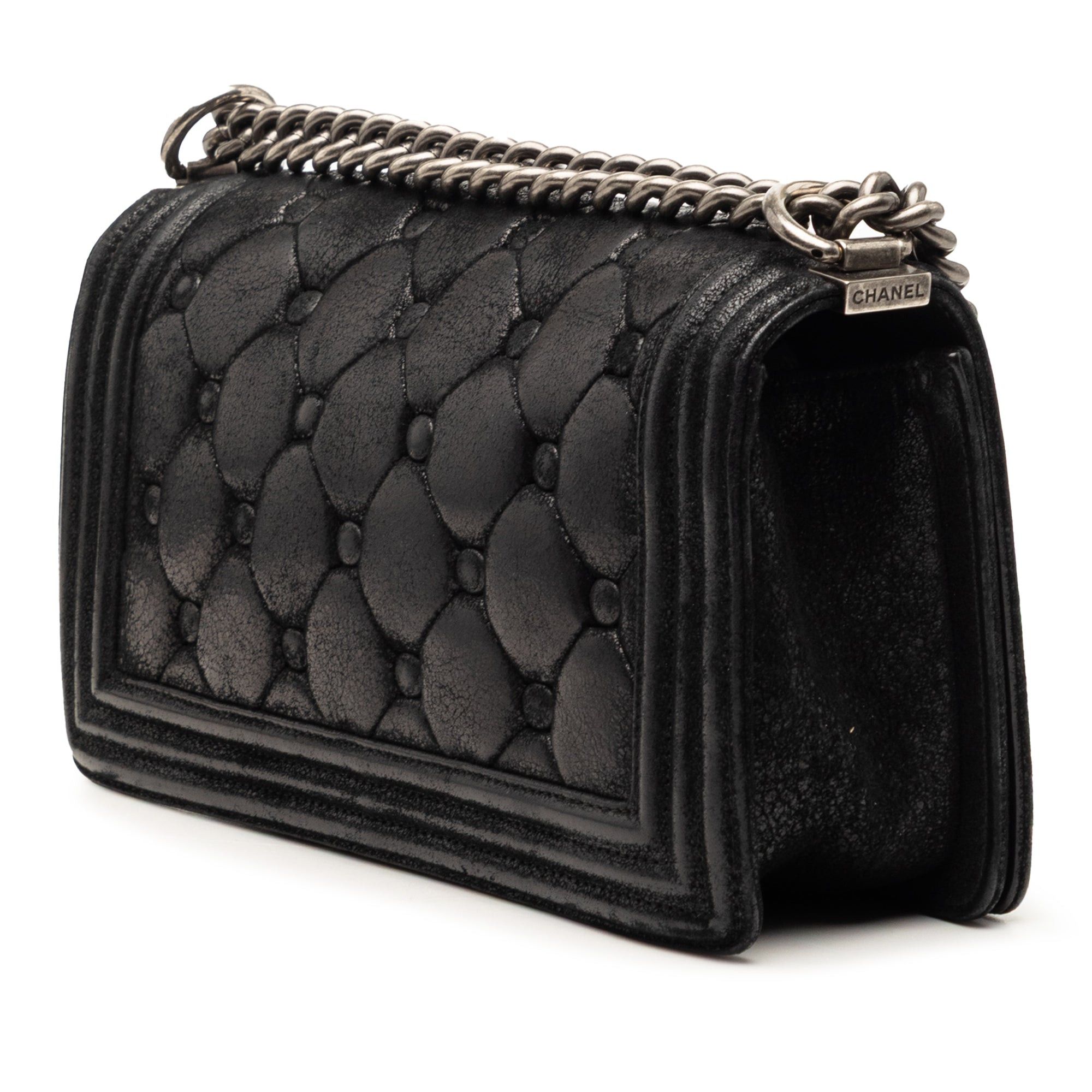 Chanel Old Medium Quilted Suede Chesterfield Boy Flap Size ONE SIZE - 2 Thumbnail