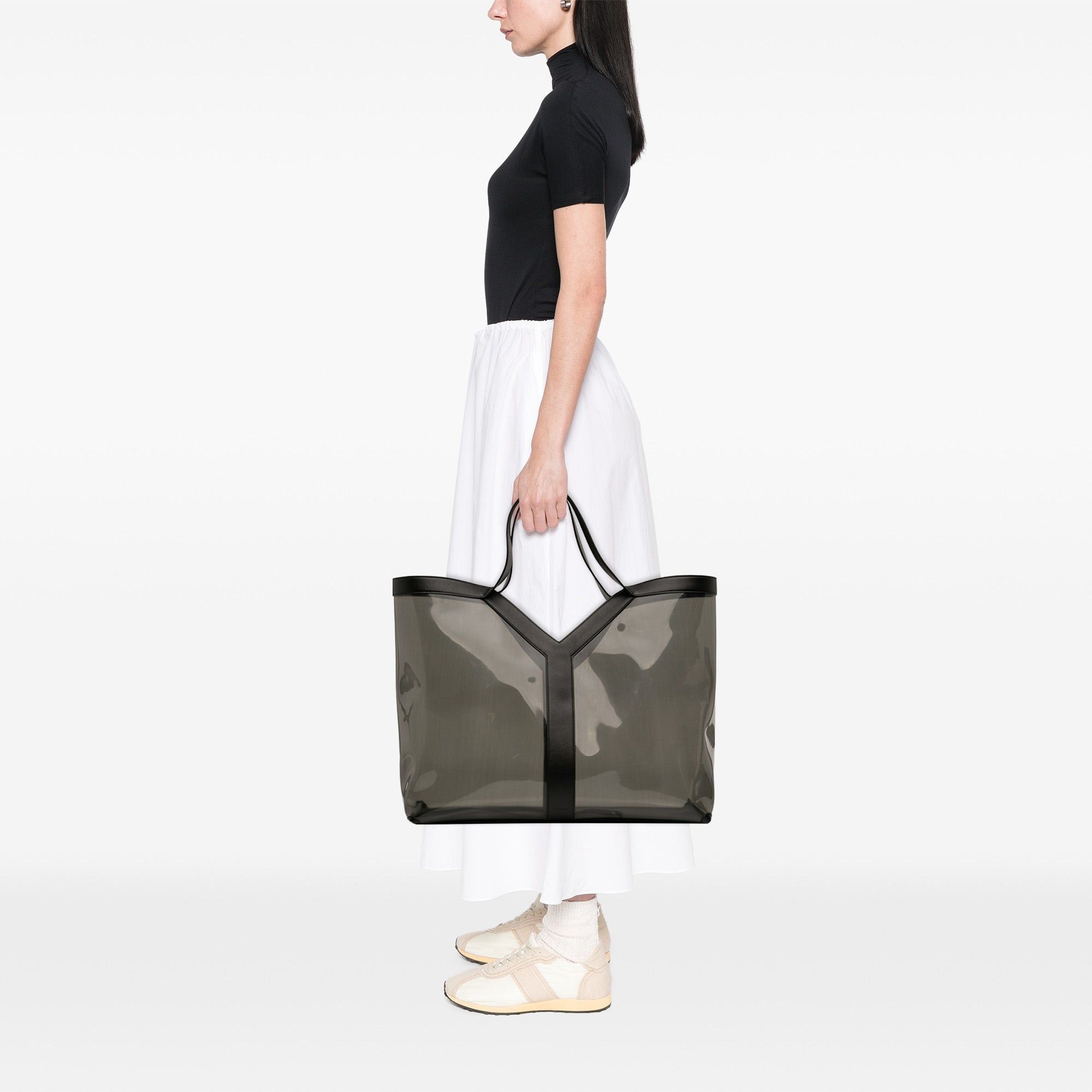Saint Laurent Paris Maxi PVC Transparent Y Tote Size ONE SIZE - 9 Thumbnail