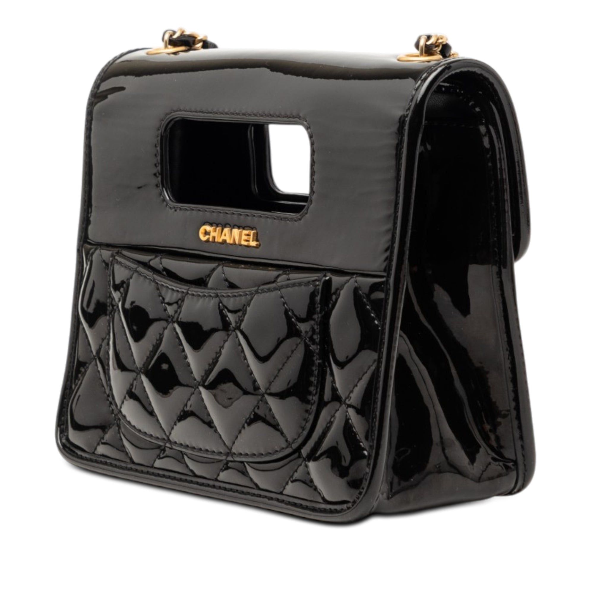 Chanel Mini Quilted Patent Graphic Catch Flap Size ONE SIZE - 2 Thumbnail